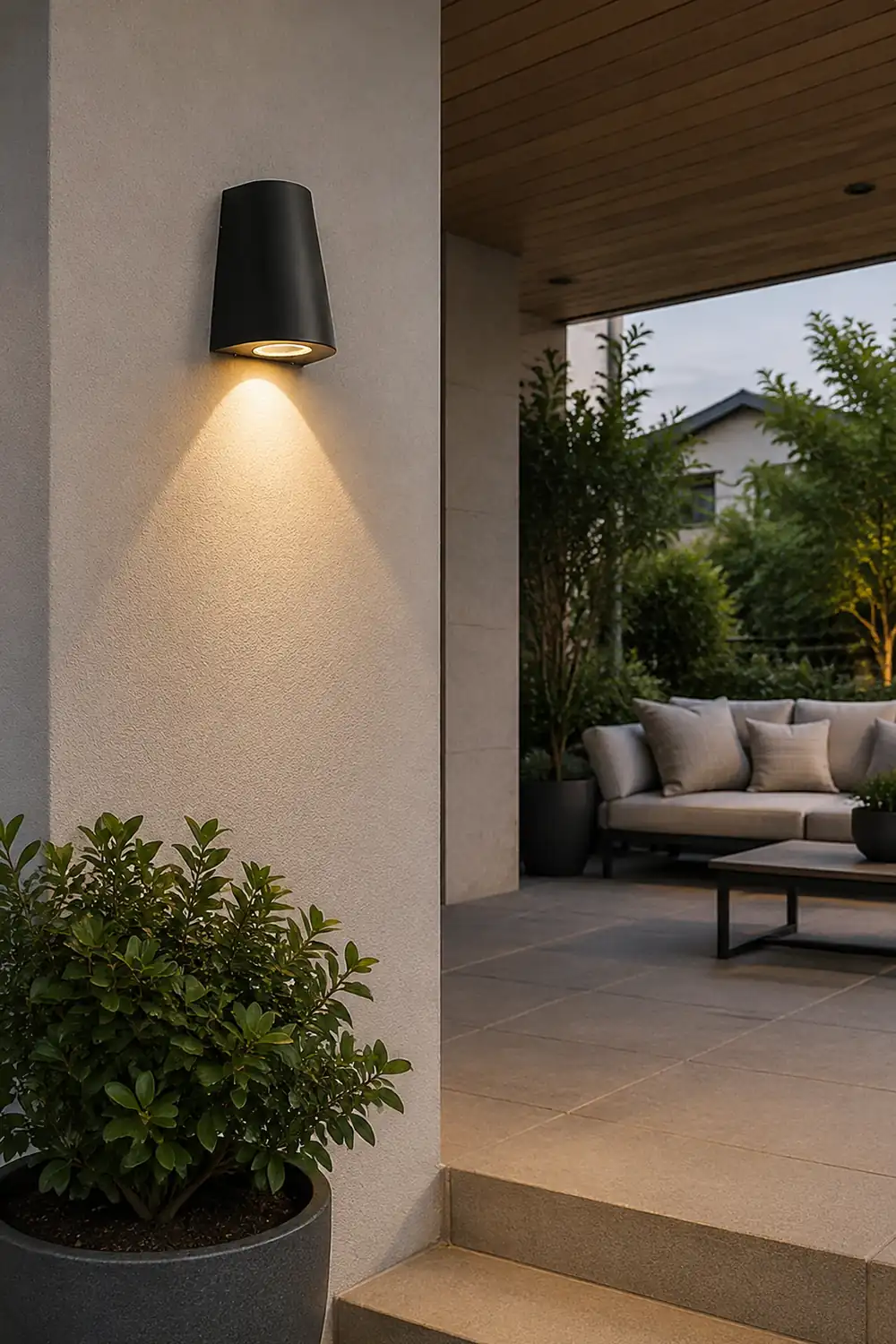 Nordic Minimalist Outdoor LED Waterproof Wall Light for Courtyard Aisle Balcony - Lumpaz
