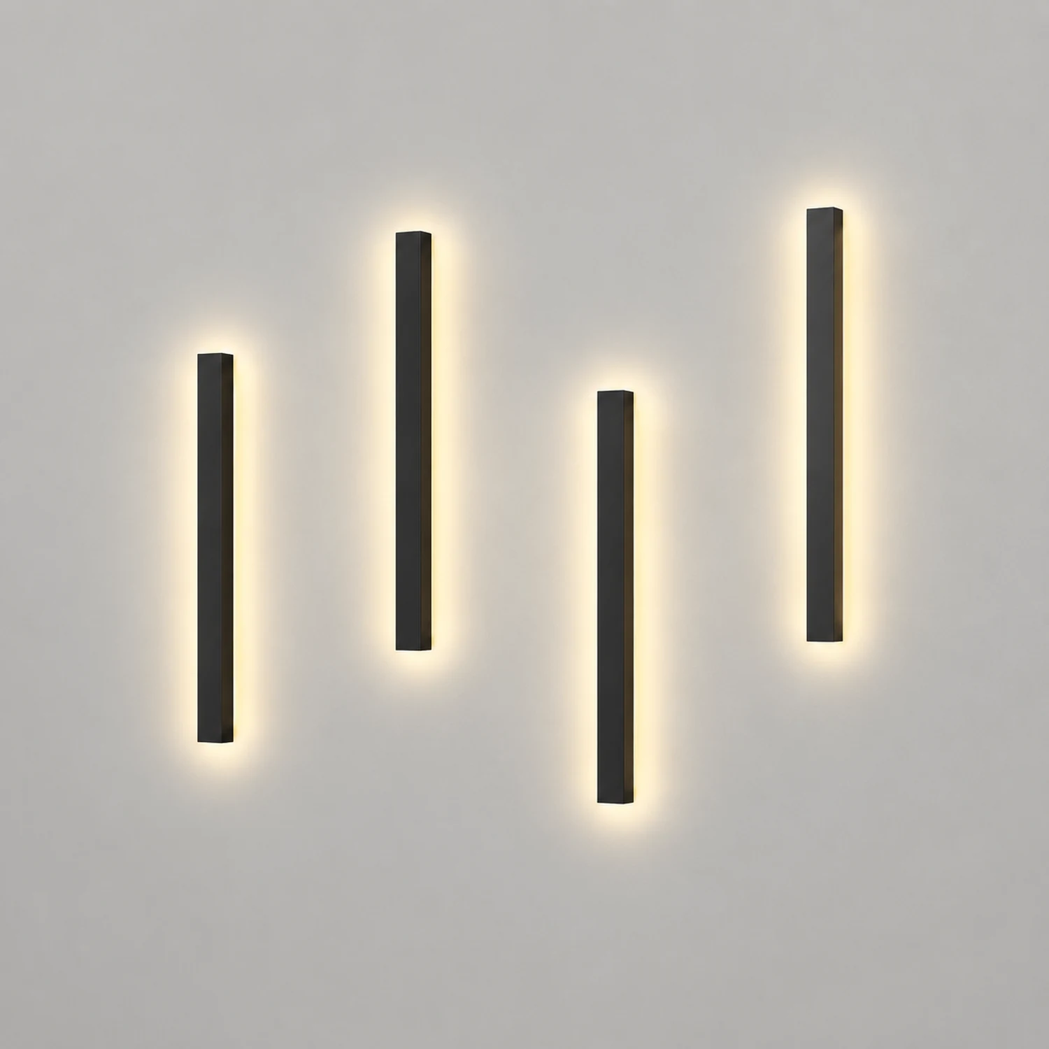 Waterproof Long Strip LED Wall Lamp Outdoor Wall Lights Black Porch Lights - Lumpaz