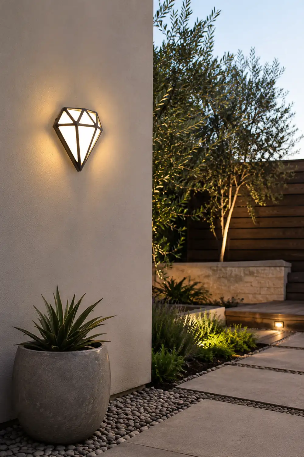 Rhombus Diamonds LED Waterproof Modern Porch Lights Outdoor Wall Lights - Lumpaz