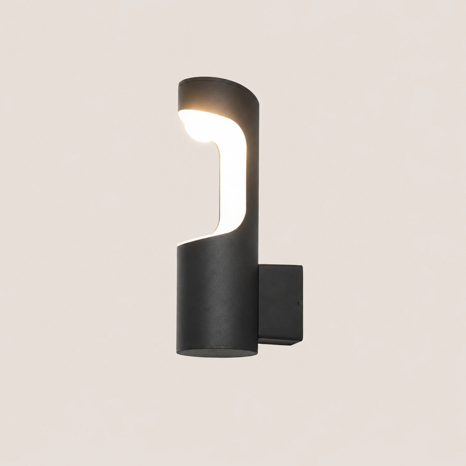 Creative LED Waterproof Black Modern Outdoor Wall Lamp Exterior Lights - Lumpaz