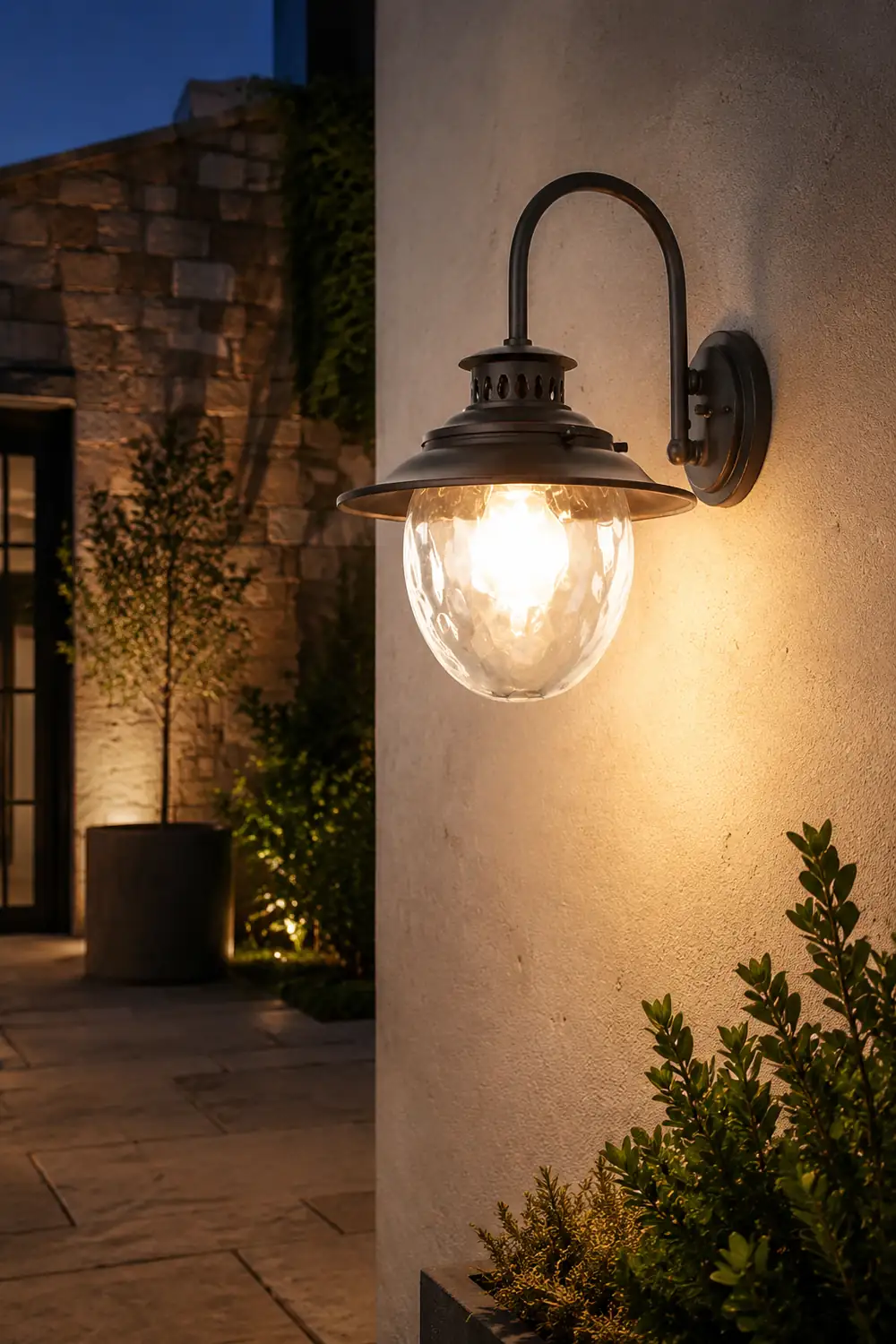 Creative Glass Metal LED Waterproof Modern Outdoor Wall Lamp Wall Sconce Lighting - Lumpaz