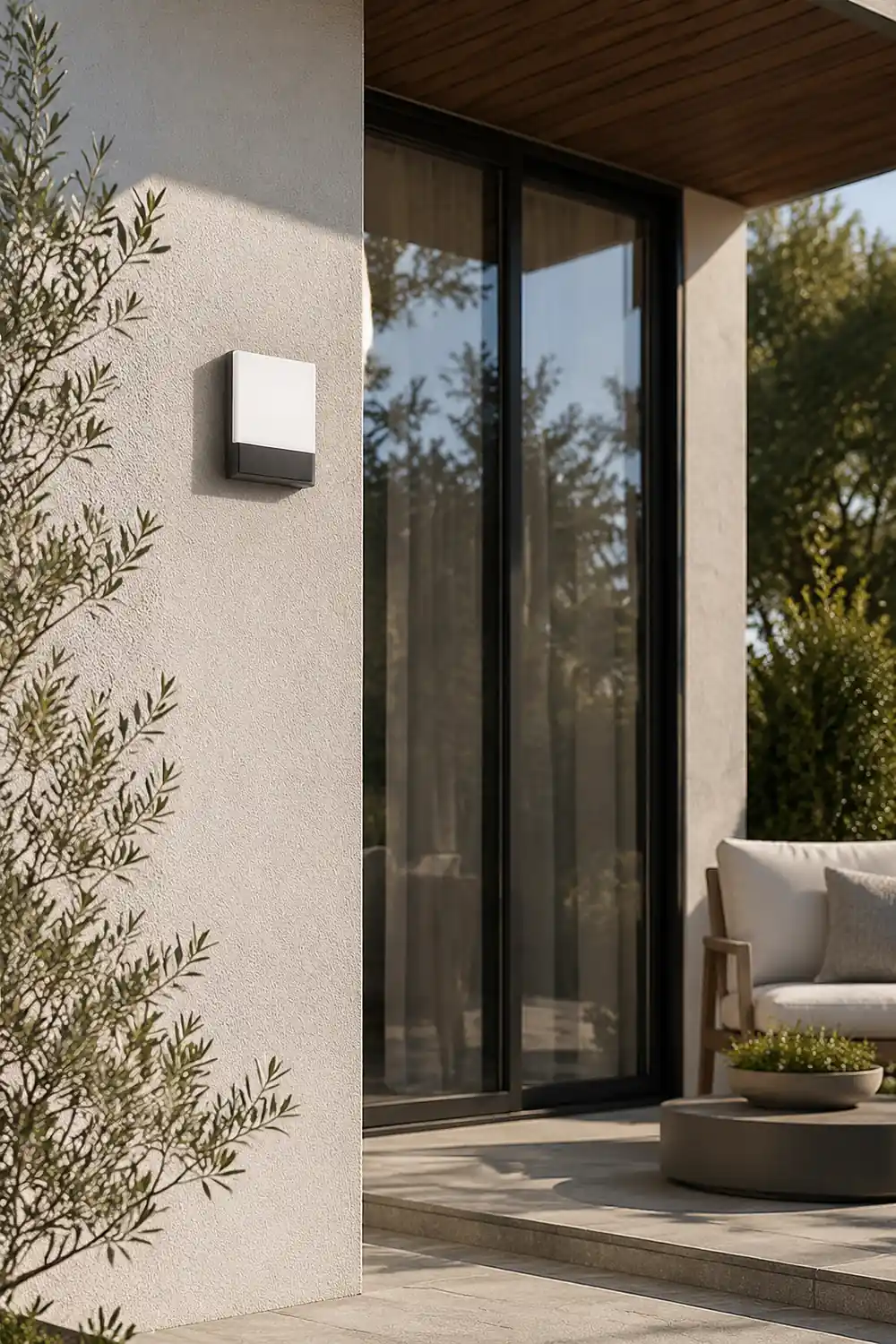 Square Waterproof LED Black Modern Outdoor Wall Lights Porch Lights - Lumpaz
