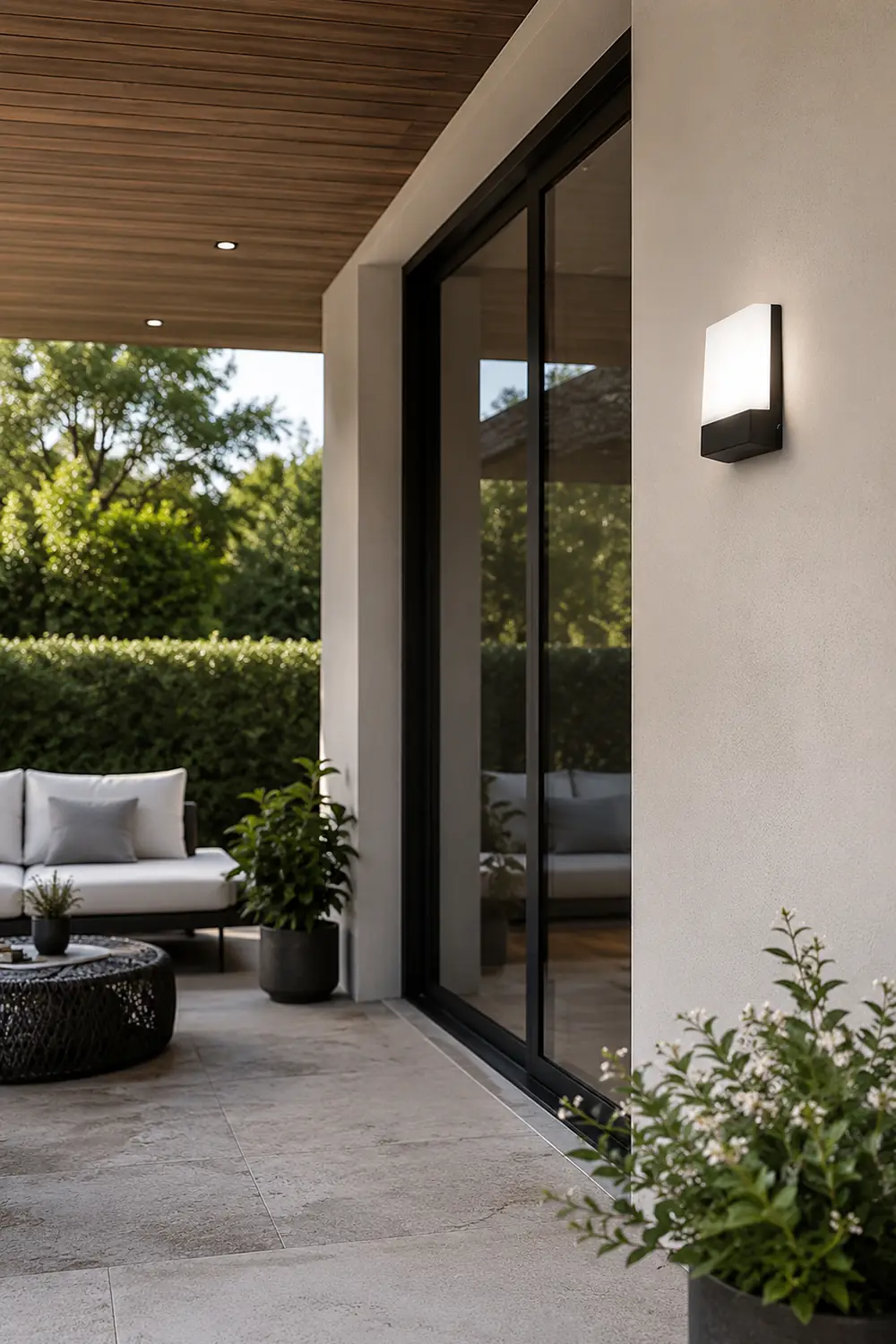 Square Waterproof LED Black Modern Outdoor Wall Lights Porch Lights - Lumpaz