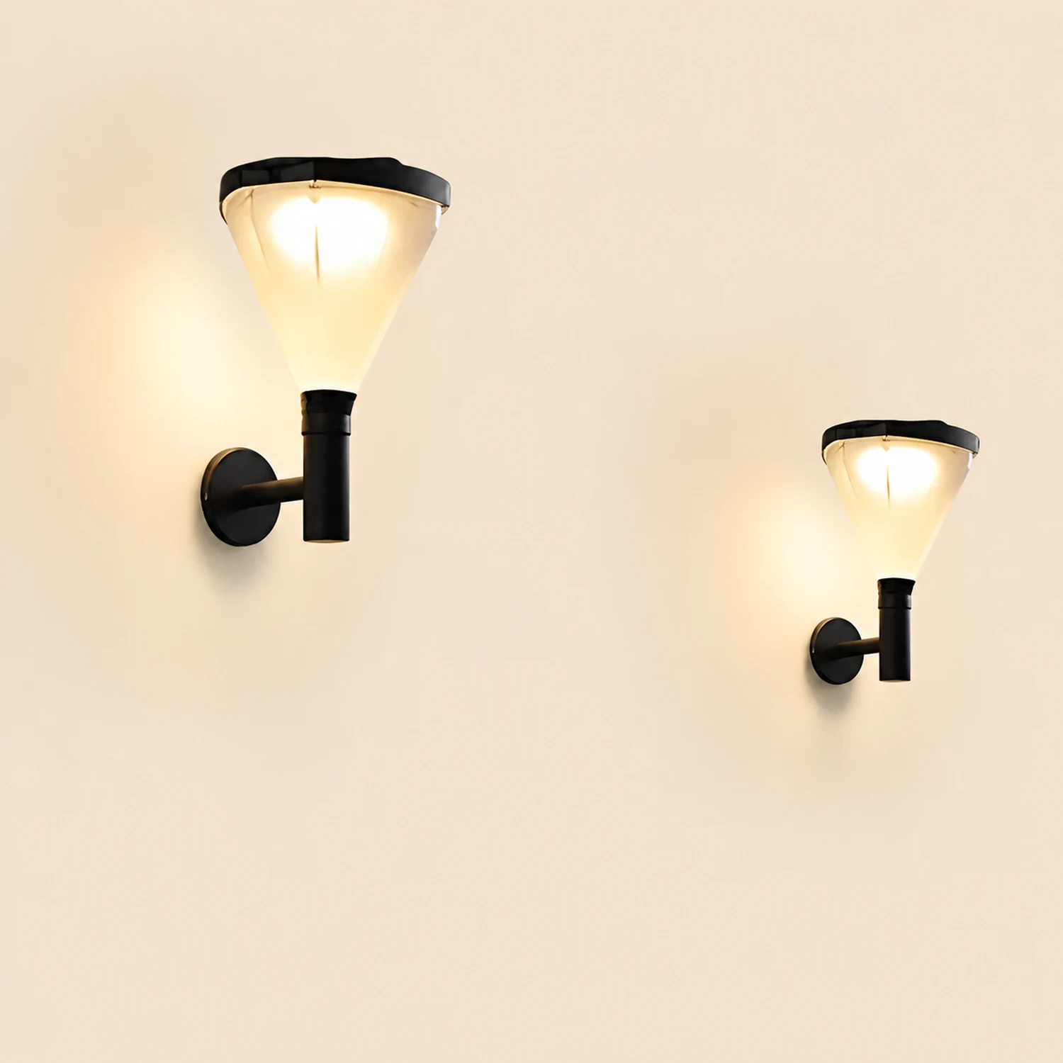 Geometric Waterproof LED Modern Outdoor Plug in Wall Lamp Wall Sconce Lighting - Lumpaz