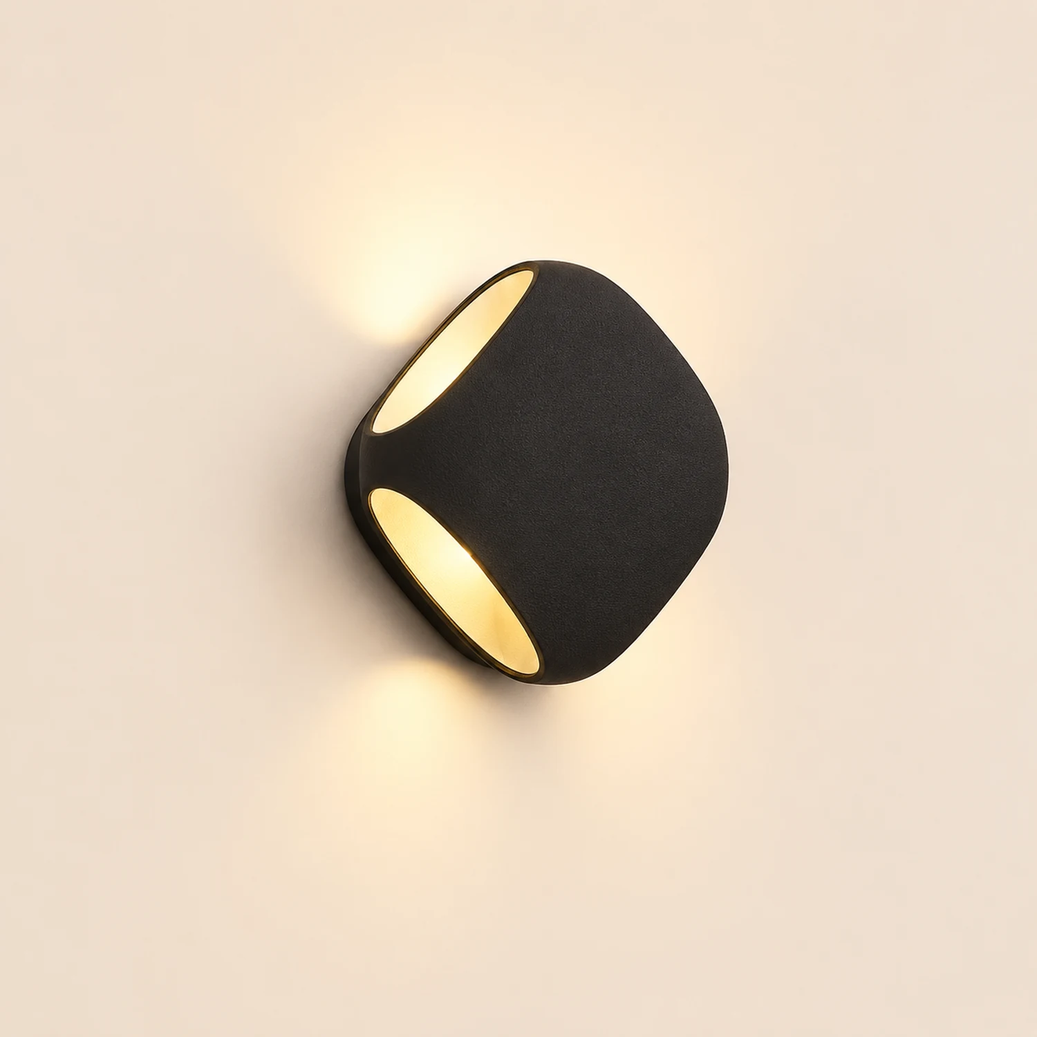 Square LED Waterproof Black Modern Outdoor Wall Lights Fence Post Lights - Lumpaz