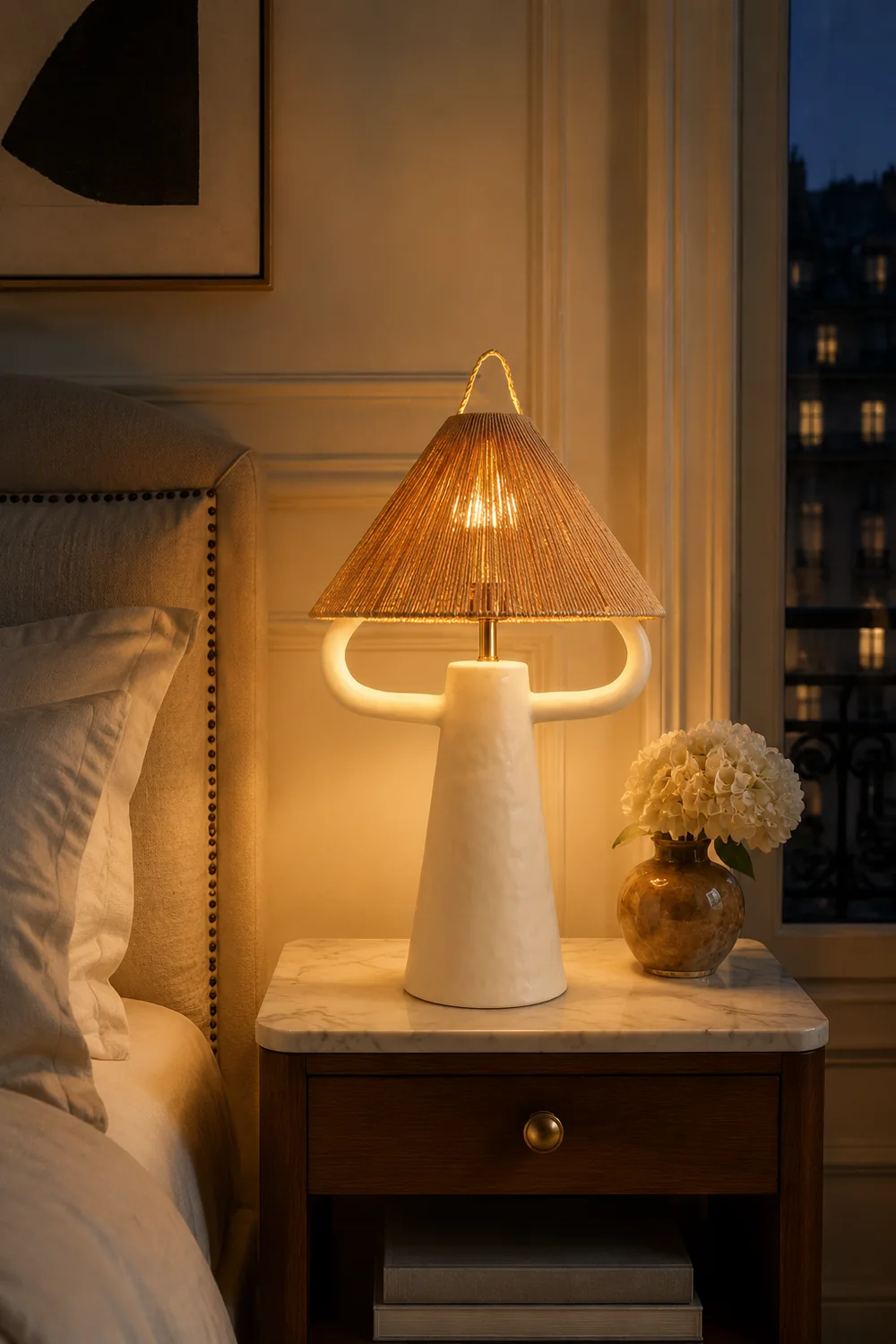 Horns Ceramic Table Lamp - Lumpaz