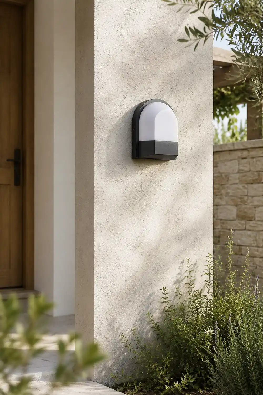 Minimalist Waterproof LED Dark Gray Modern Outdoor Wall Lamp Exterior Lights - Lumpaz