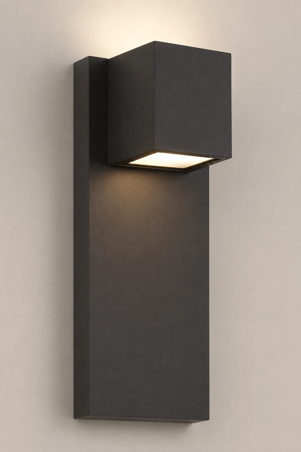 Square Waterproof LED Up and Down Lights Modern Outdoor Wall Lamp Wall Sconce Lighting - Lumpaz