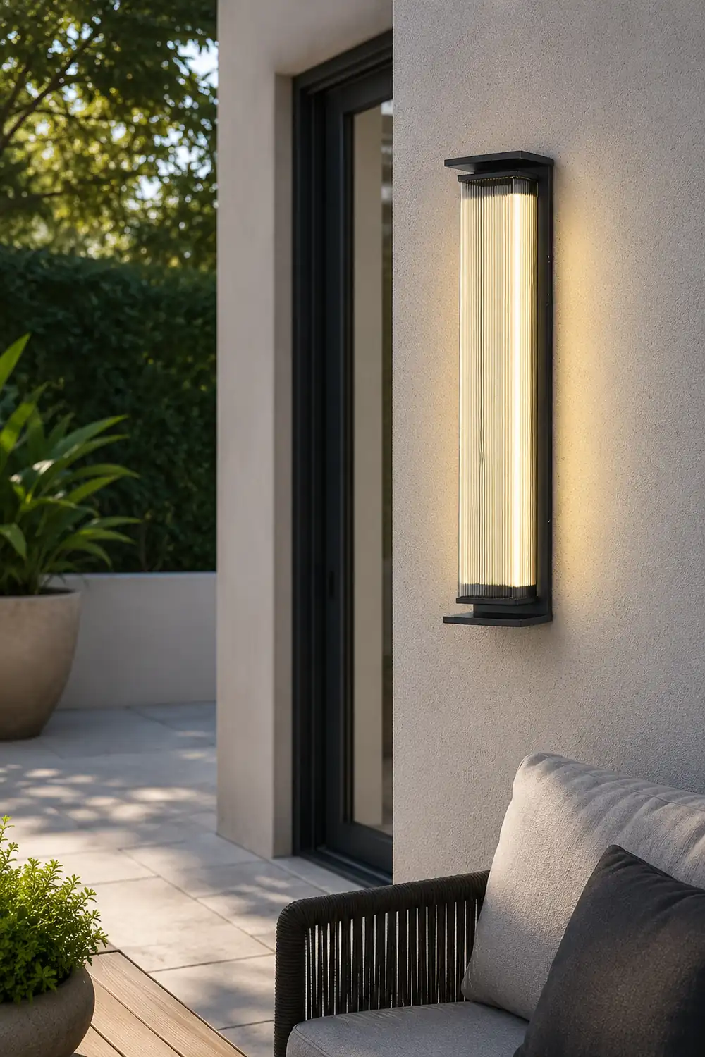 Creative Strip Waterproof Black Modern LED Wall Lamp Outdoor Wall Lights - Lumpaz