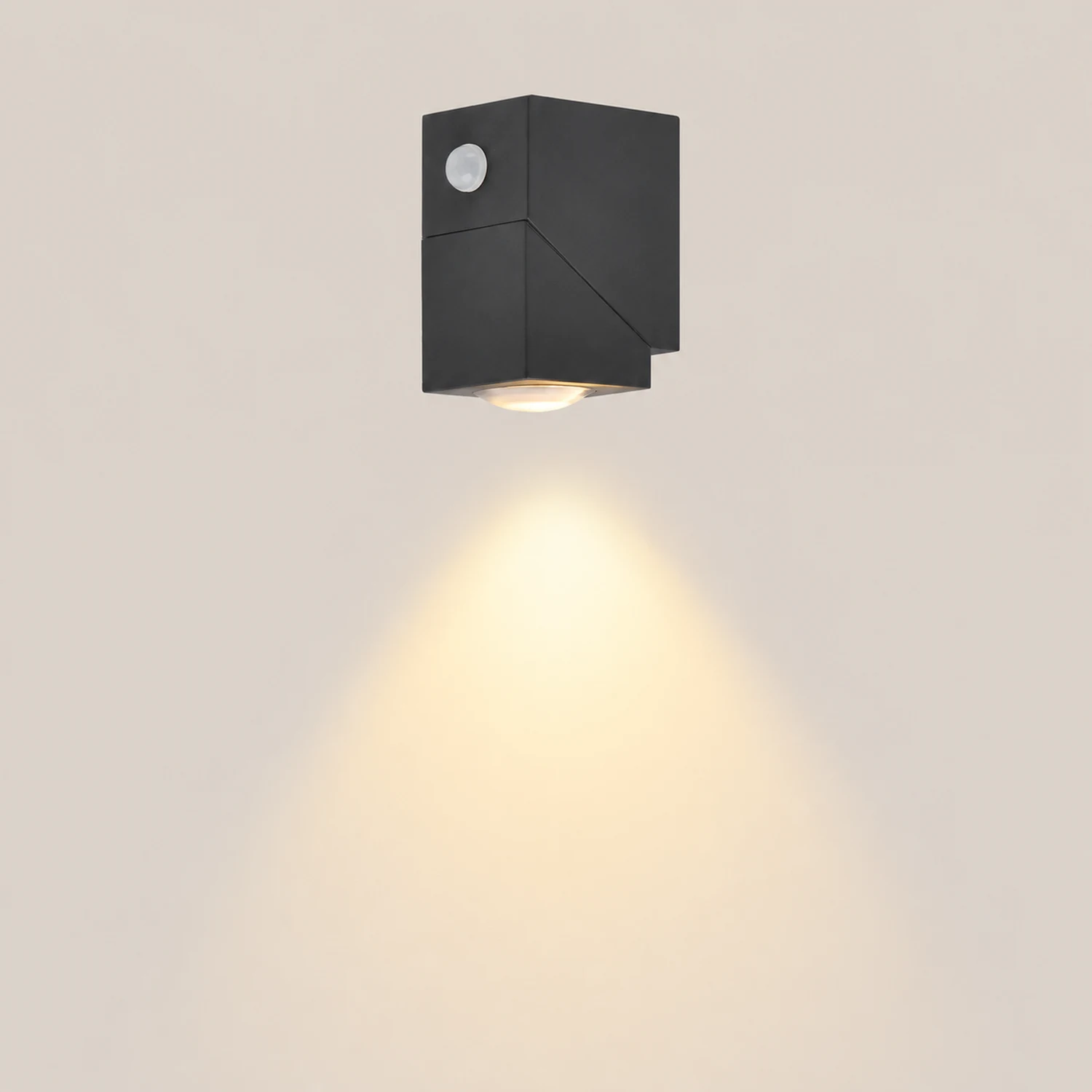 Adjustable Up and Down Light Motion Sensor Waterproof Black Wall Lamp - Lumpaz