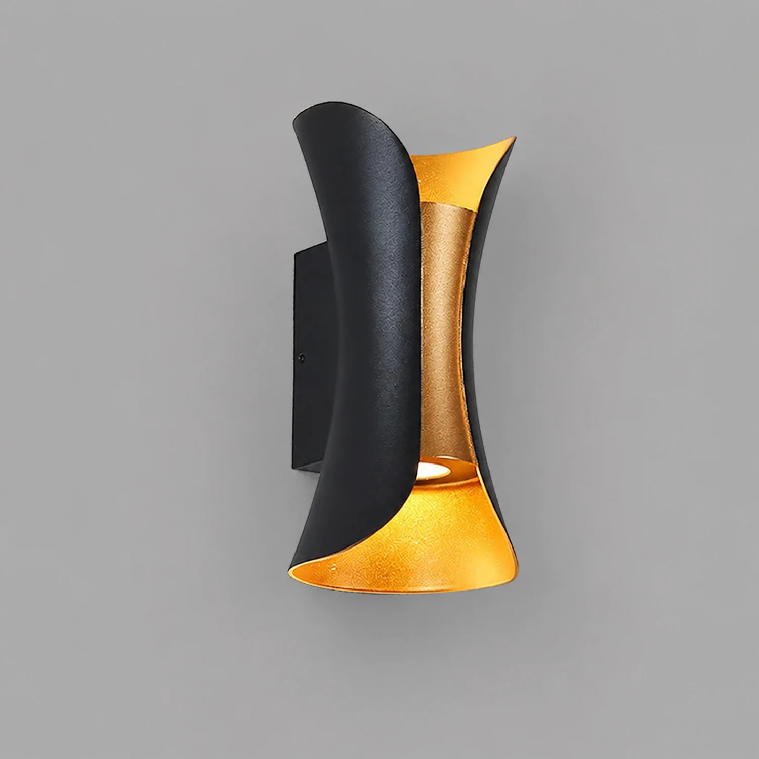 Curved LED Up and Down Lighting Waterproof Modern Outdoor Wall Lights - Lumpaz