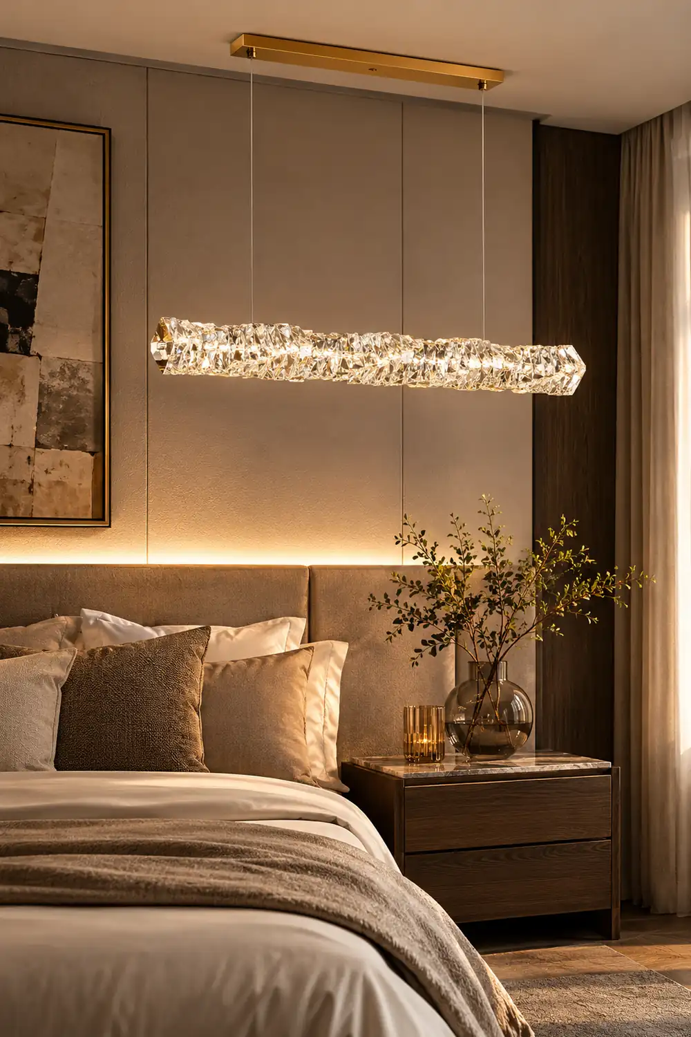 Long Crystal Pendant Lamp - Lumpaz
