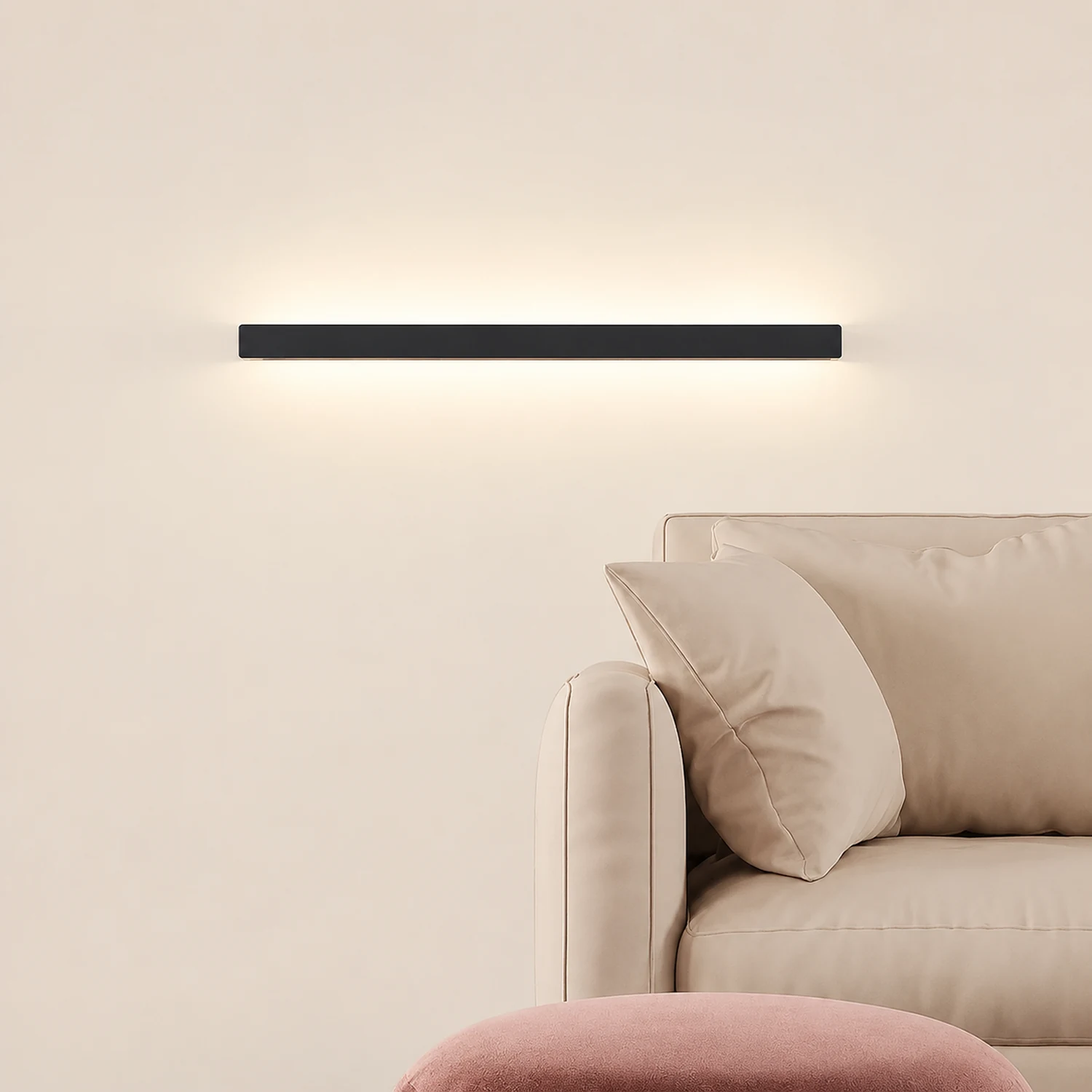 Waterproof Long Strip LED Wall Lamp Outdoor Wall Lights Black Porch Lights - Lumpaz