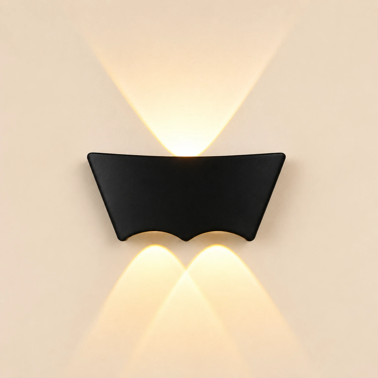 LED Up and Down Lights Waterproof Black Modern Sconce Wall Washer Light - Lumpaz