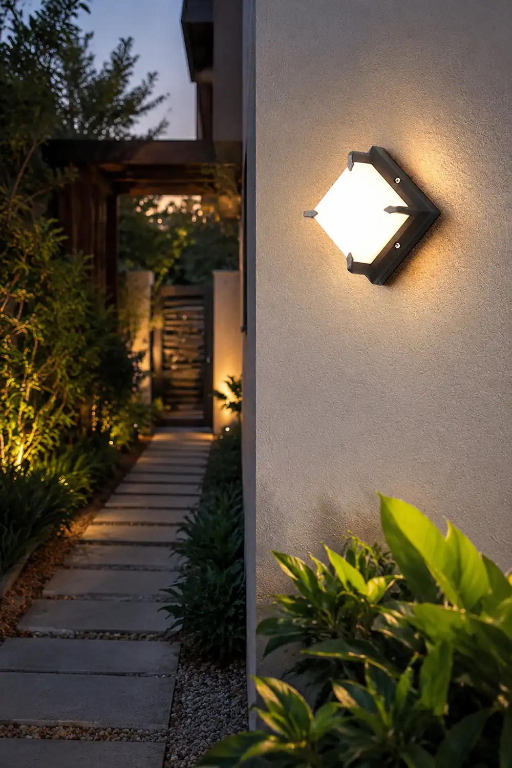 Modern Minimalist Outdoor Waterproof LED Wall Light for Patio Balcony Garden - Lumpaz
