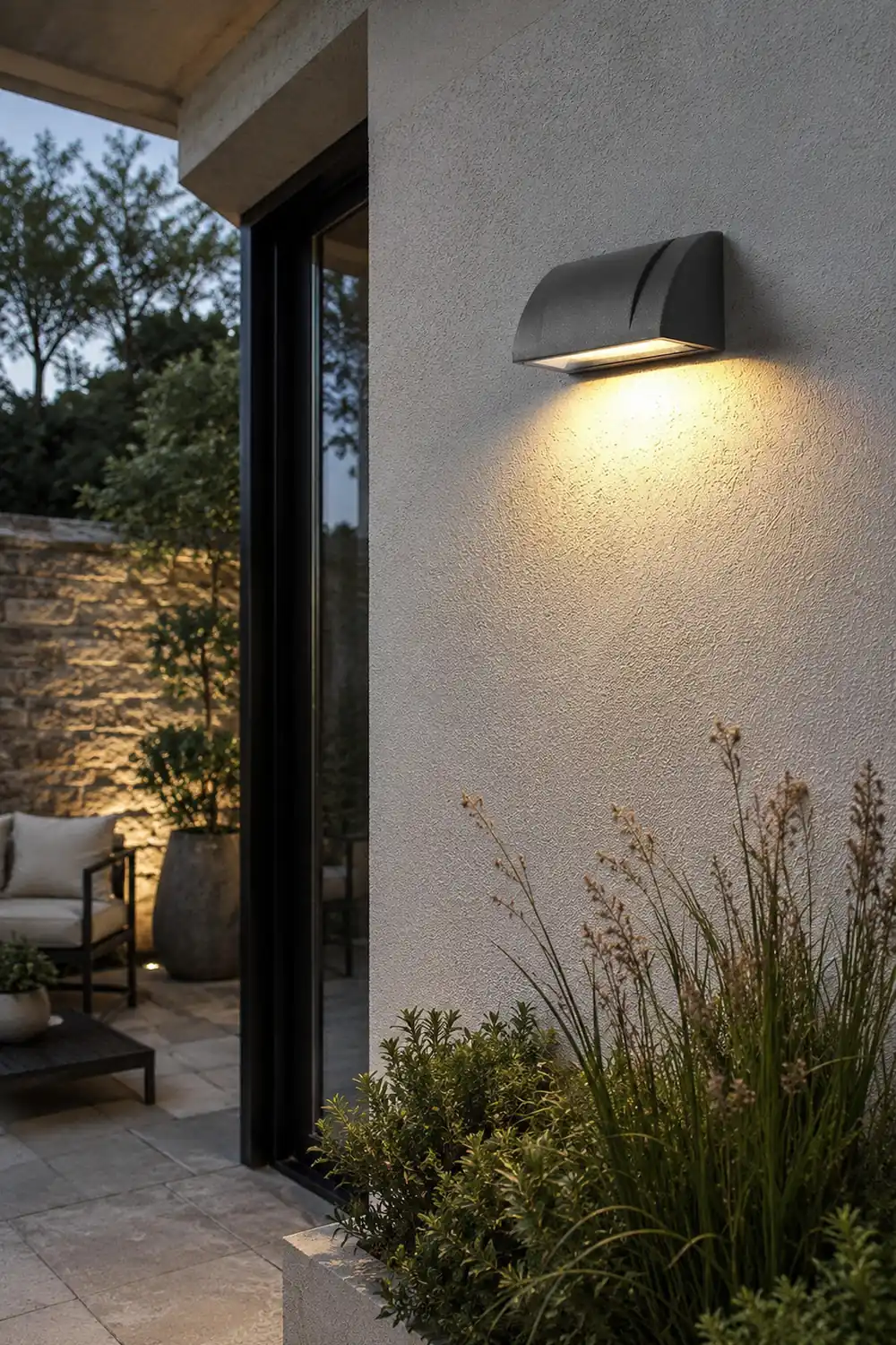 Modern Minimalist Waterproof Outdoor LED Wall Light for Patio Balcony Garden - Lumpaz