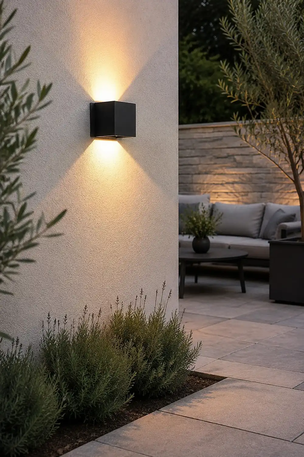 Square Waterproof Up Down Lighting Adjustable Modern Exterior Lights - Lumpaz