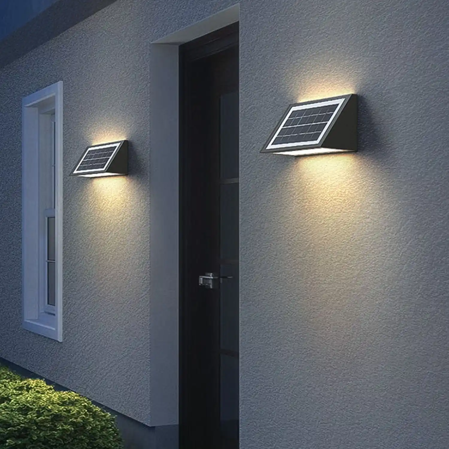 Waterproof Minimalist LED Up Donw Lighting Solar Outdoor Wall Lights - Lumpaz