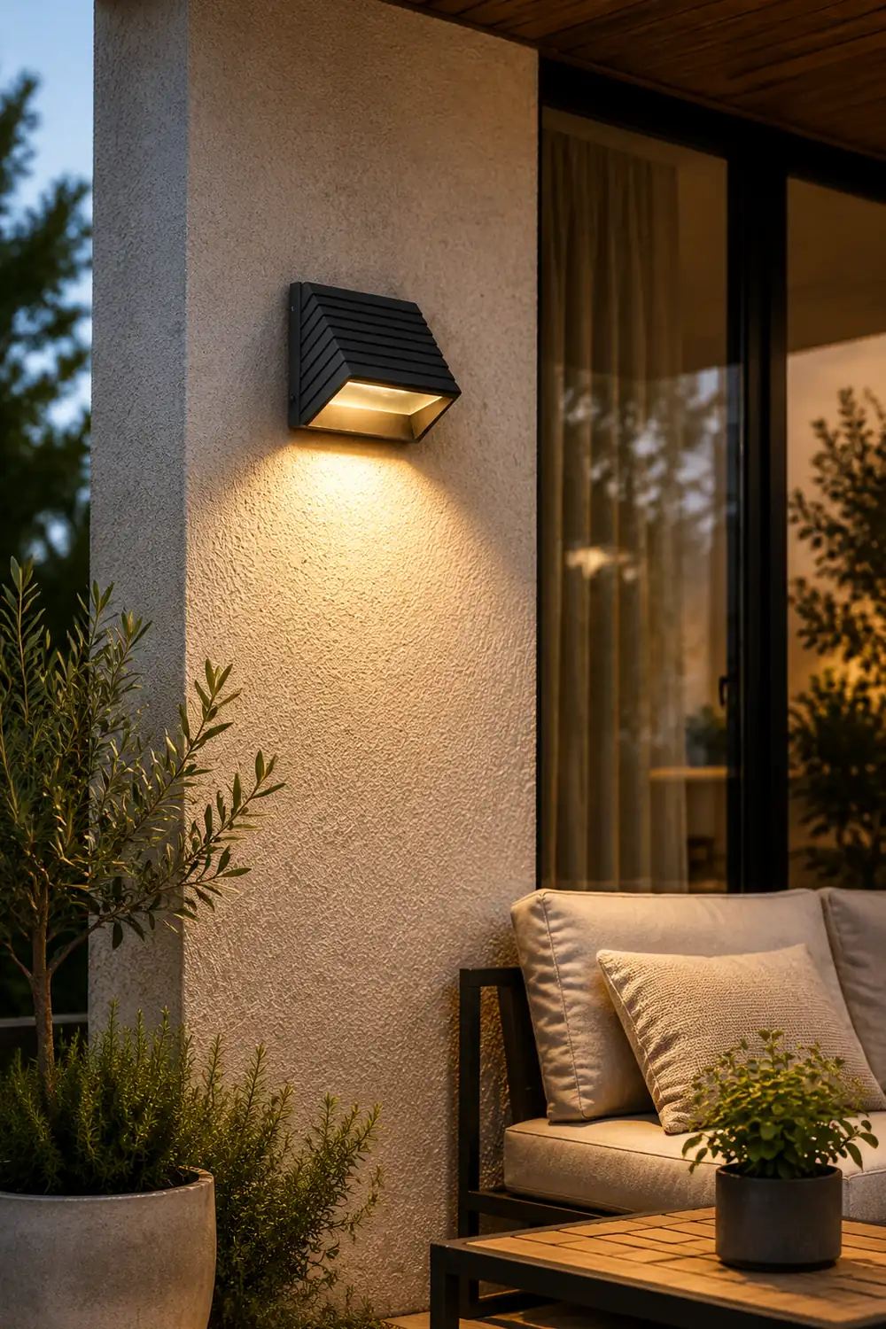 Modern Minimalist Outdoor Waterproof LED Wall Light for Villa Garden Balcony Stairs - Lumpaz
