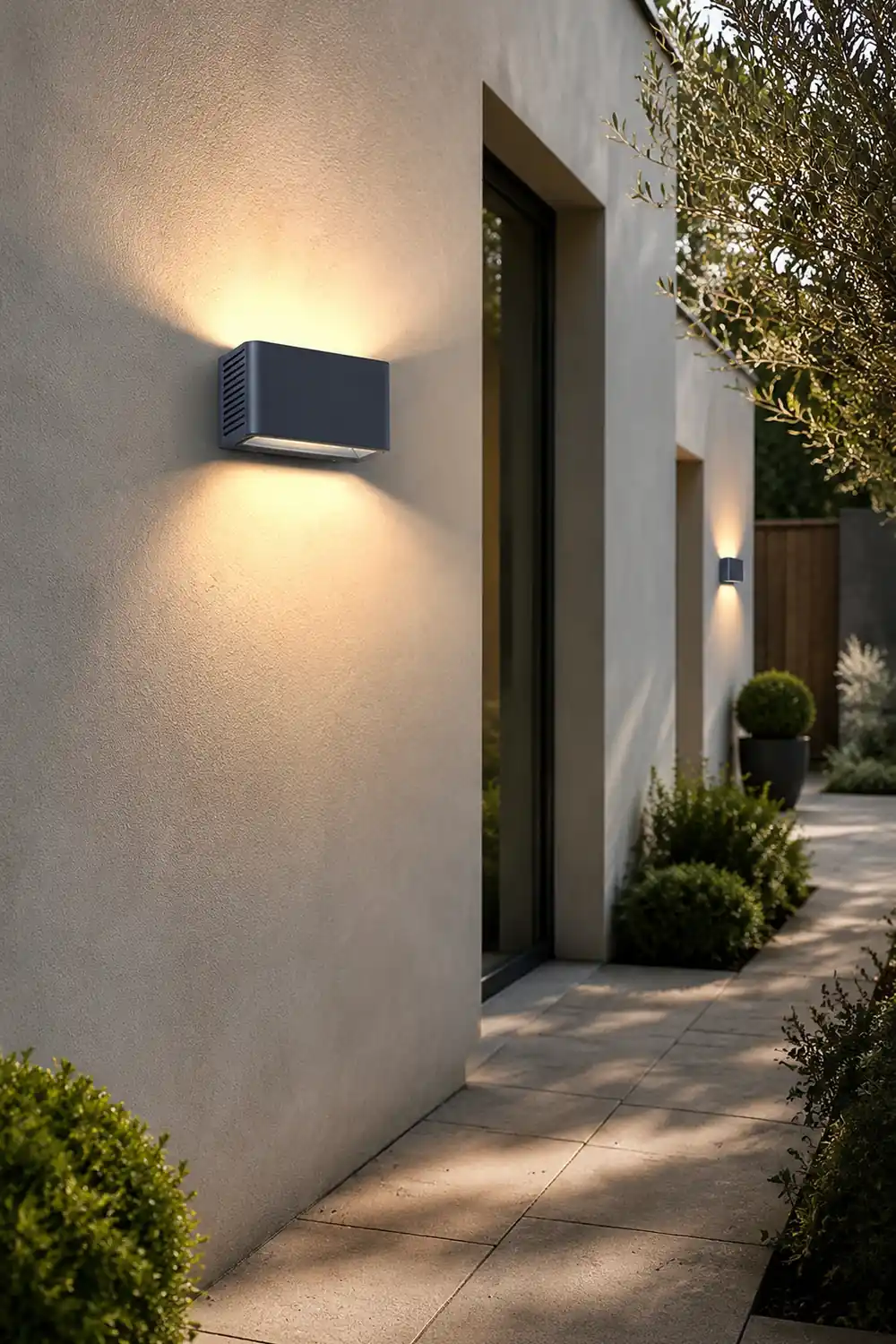 Rectangle LED Waterproof Nordic Up and Down Lights Outdoor Wall Lights Sconces - Lumpaz