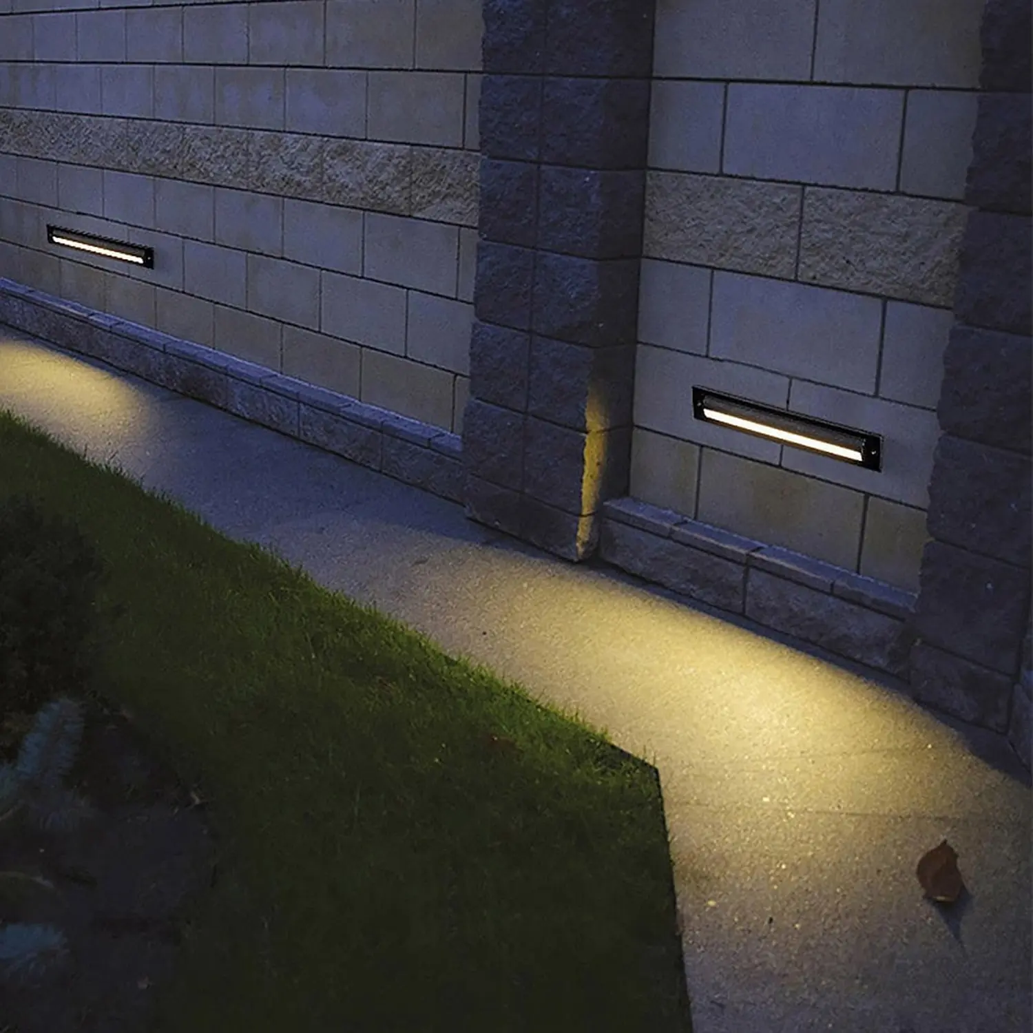 Long Strip Embedded Wall Light Corner Lights for Outdoor Garden Steps - Lumpaz