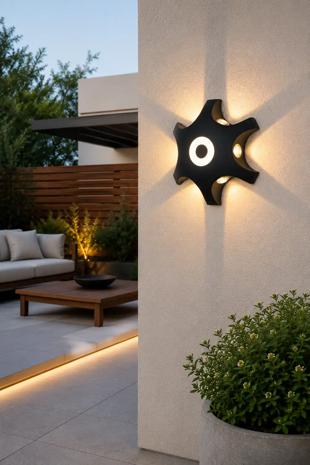 Flower Shaped LED Waterproof Nordic Wall Washer Lights Wall Sconces Lighting - Lumpaz
