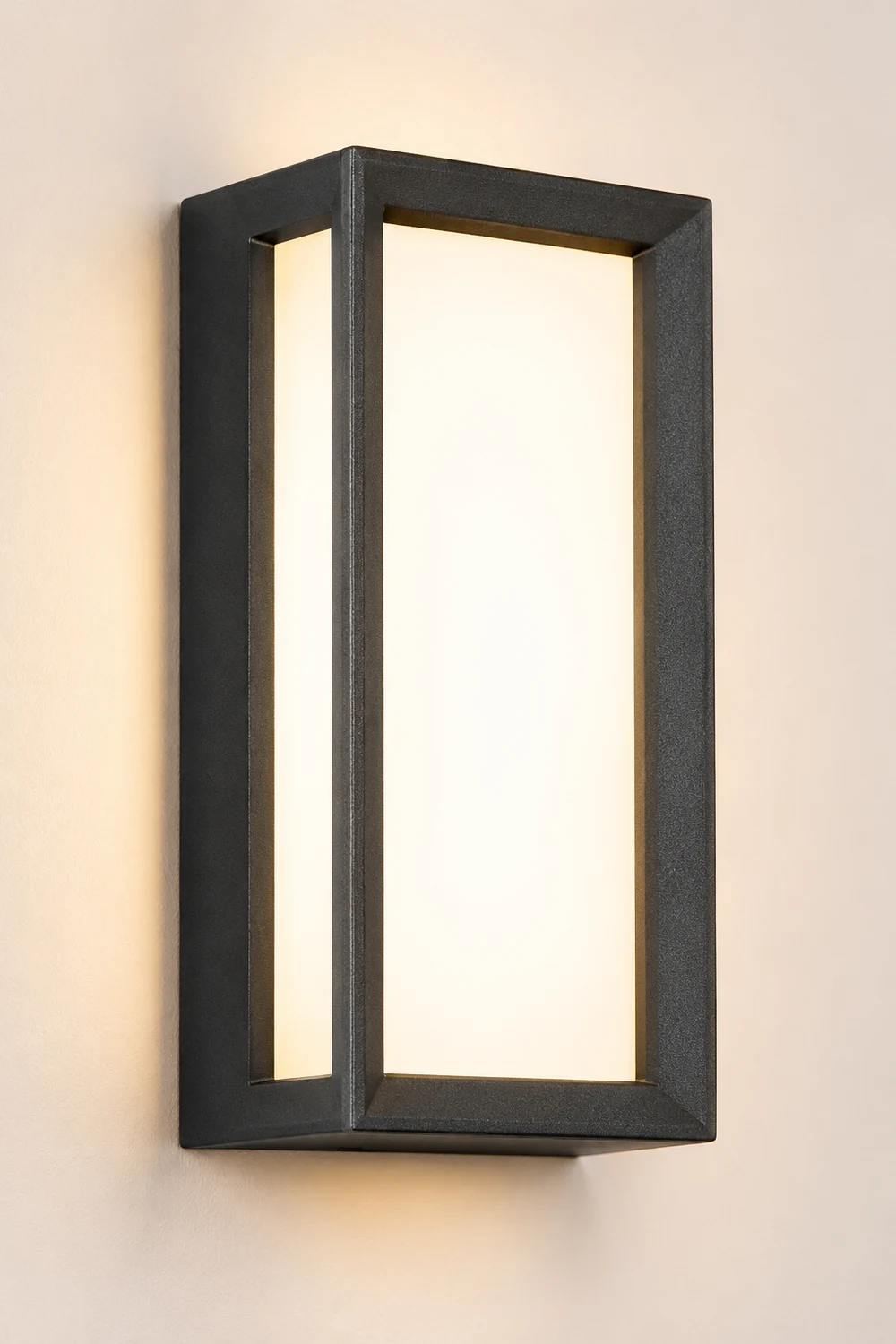 Unique Rectangular Frame Waterproof Black Modern Outdoor Wall Lights - Lumpaz