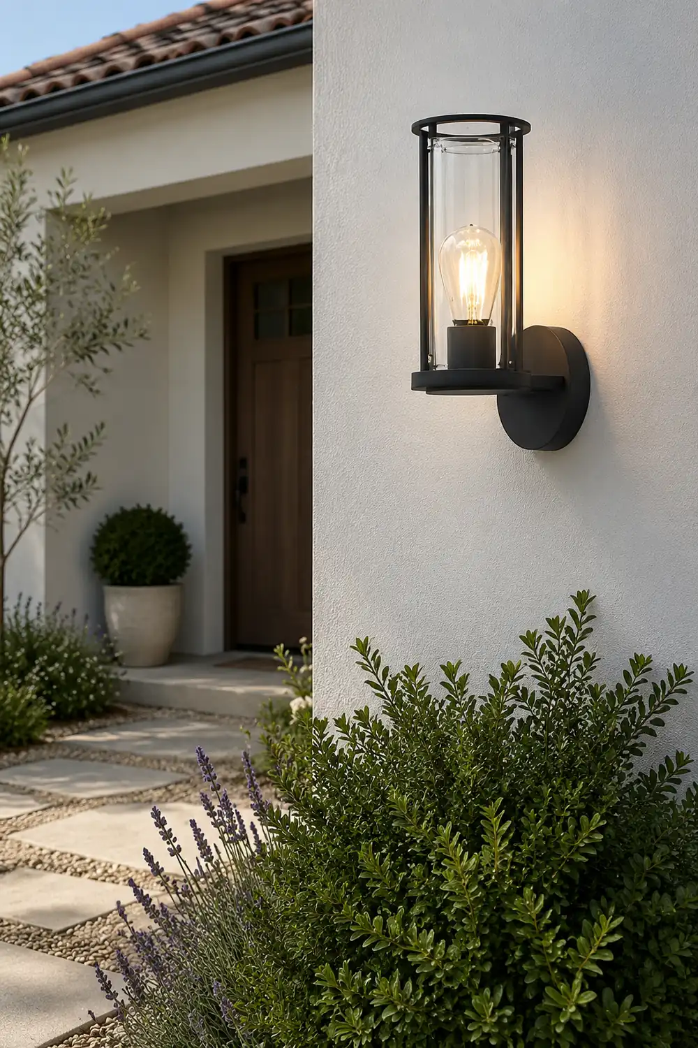 Minimalist Round Waterproof Retro Wall Lamp Outdoor Lawn Lights Path Lights - Lumpaz