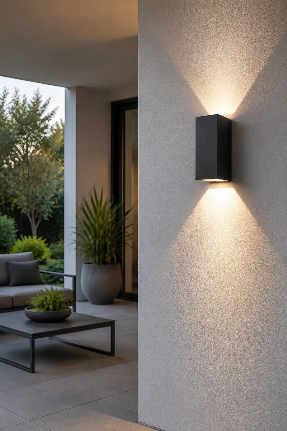 Two Light Effect Optional Waterproof LED Wall Light for Outdoor Villa Courtyard - Lumpaz