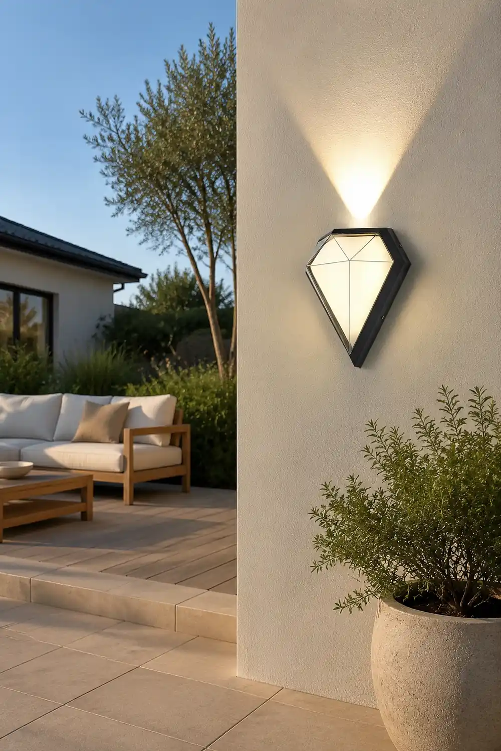 Creative Geometric LED Waterproof Black Modern Wall Lamp Exterior Lights - Lumpaz