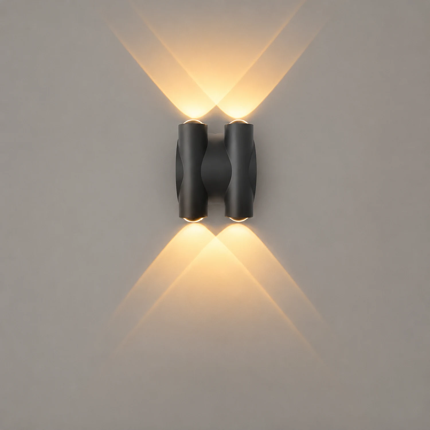 Up and Down Light LED Waterproof Black Modern Wall Washer Light Wall Lamp - Lumpaz
