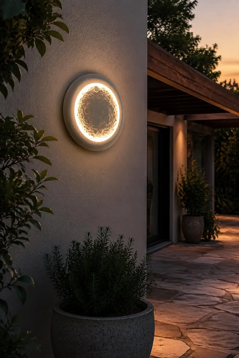 Moon Craters Design LED Waterproof Modern Outdoor Wall Lamp Exterior Lights - Lumpaz