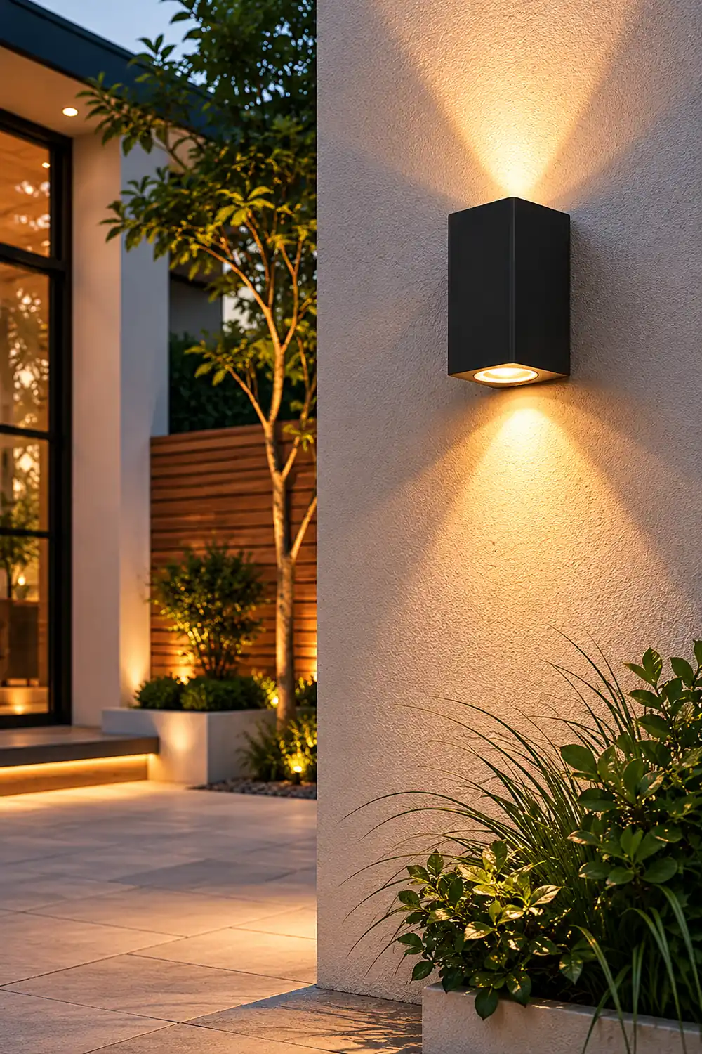 Modern Square Design Outdoor Waterproof Wall Light for Villa Courtyard Balcony - Lumpaz