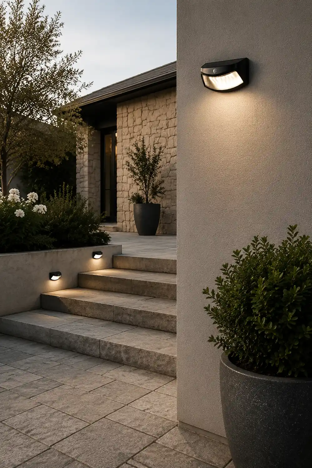 Intelligent Light Control Human Motion Sensor Solar Outdoor LED Wall Light - Lumpaz