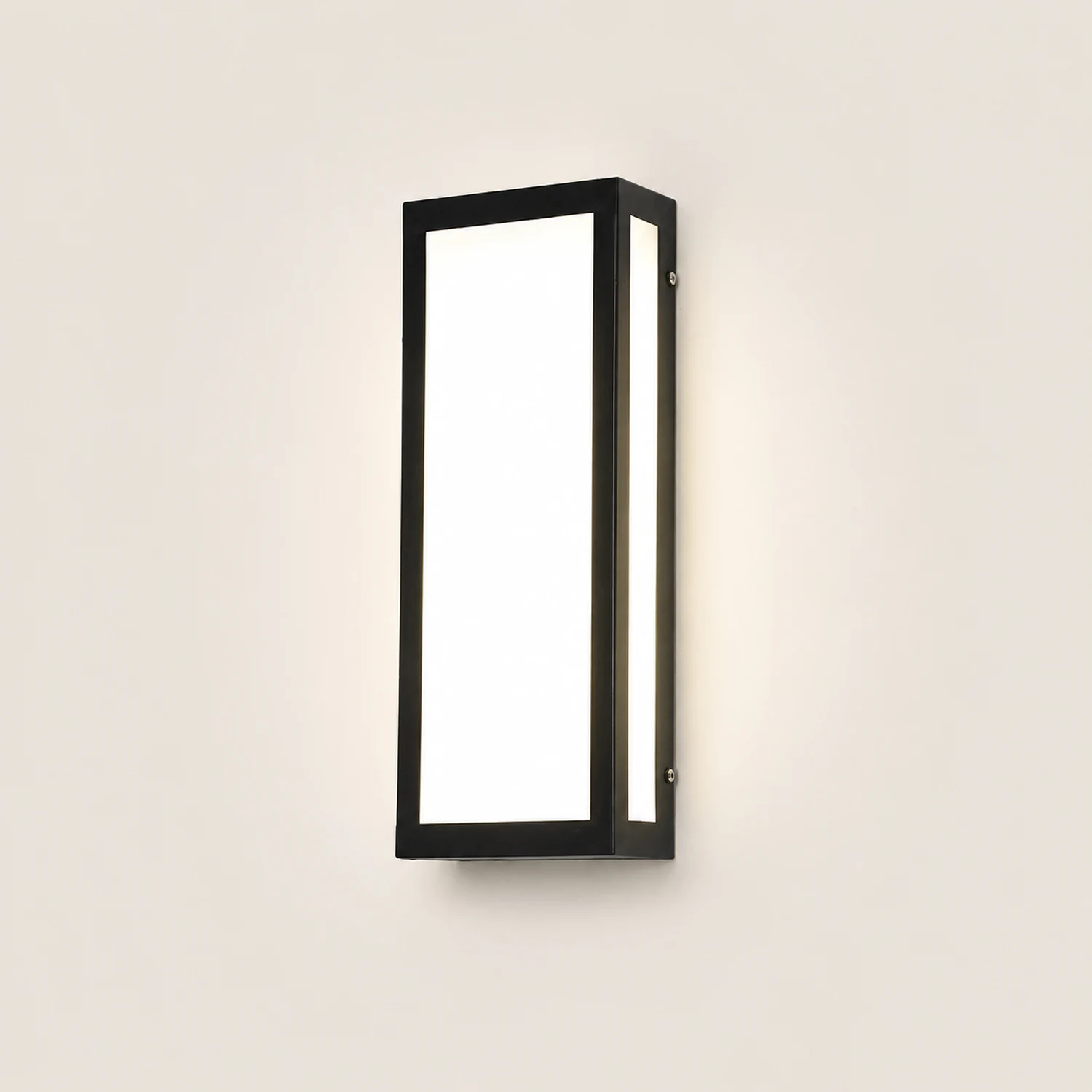 Rectangular LED Waterproof Black Modern Outdoor Exterior Light Wall Lamp - Lumpaz
