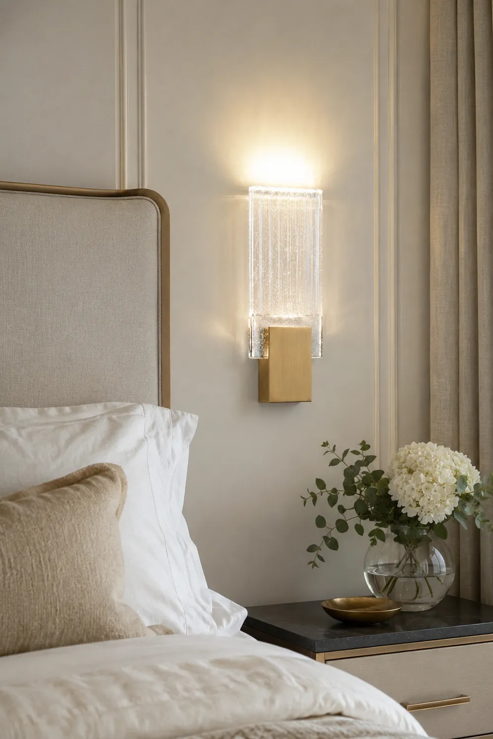Pleated Crystal Wall Lamp - Lumpaz