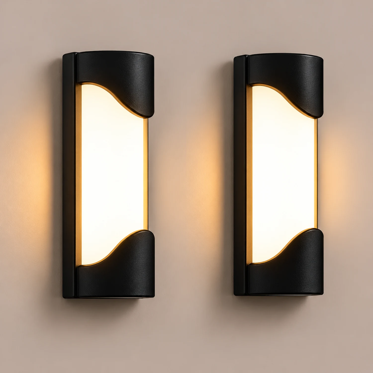Creative Waterproof LED Black Modern Outdoor Wall Lamp Exterior Lights - Lumpaz