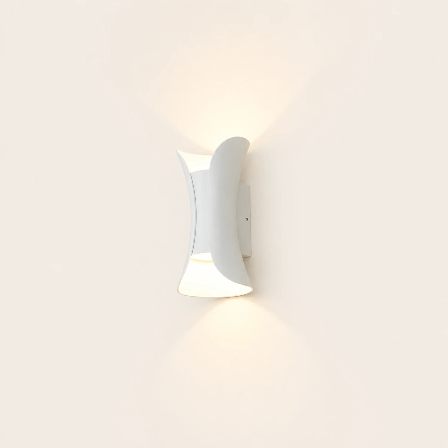 Curved LED Up and Down Lighting Waterproof Modern Outdoor Wall Lights - Lumpaz