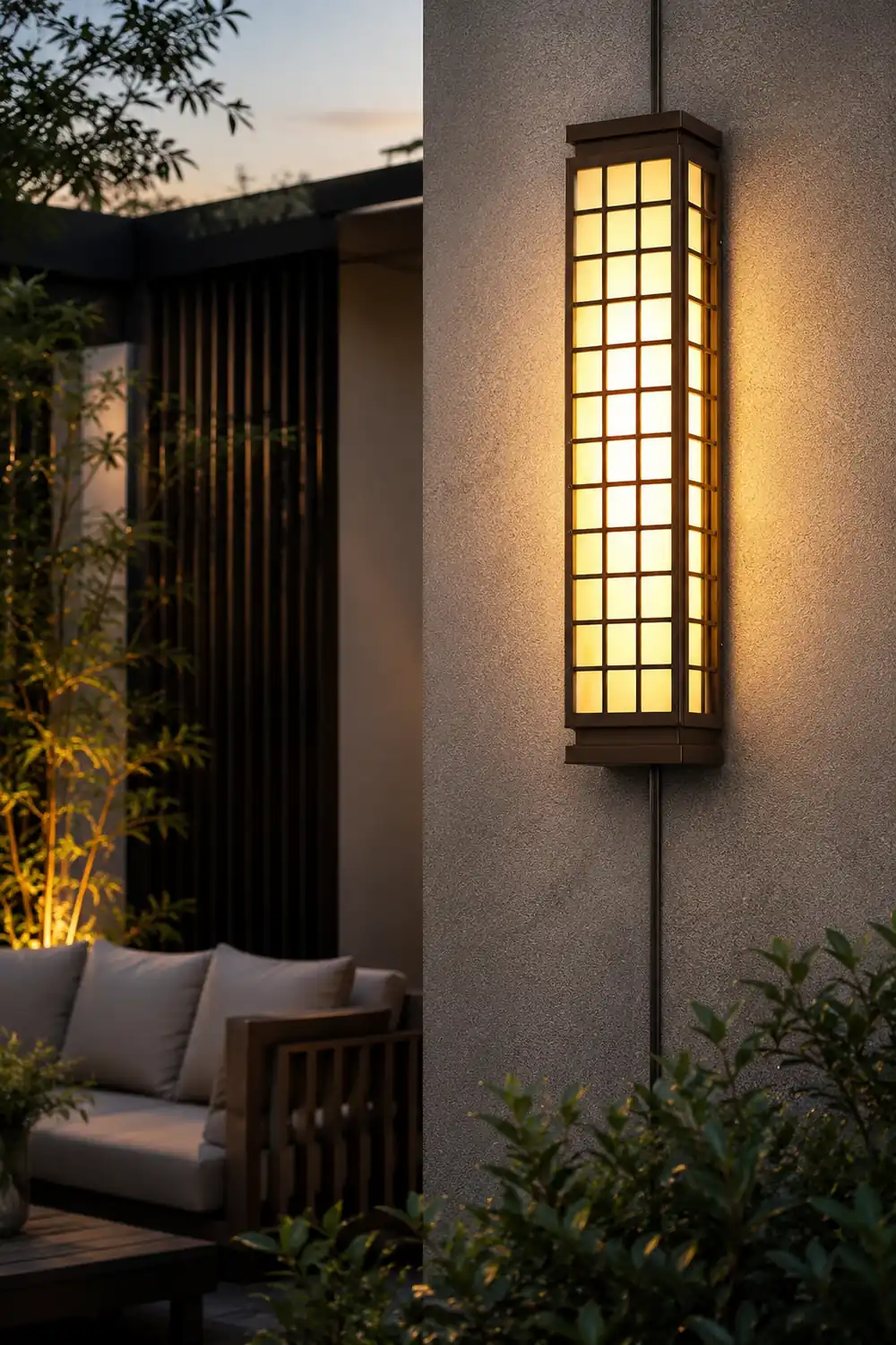 Classic Rectangular T5 Waterproof Vintage Outdoor Wall Lights Fixture - Lumpaz