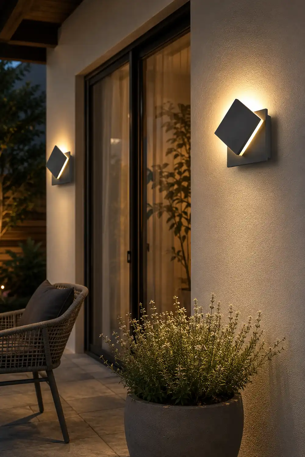 Adjustable Square Waterproof LED Black Modern Outdoor Wall Light Wall Lamp - Lumpaz