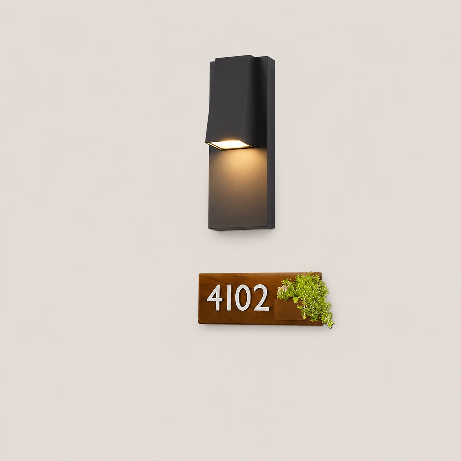 Rectangle Waterproof LED Black Modern Outdoor Wall Lamp Wall Light Fixture - Lumpaz