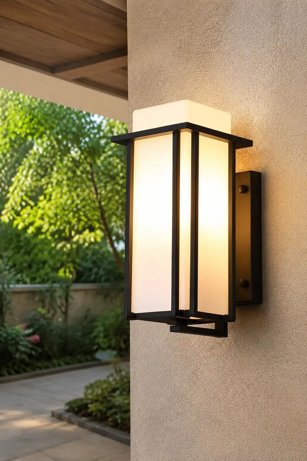 Square Waterproof LED Black Retro Outdoor Wall Lamp Exterior Lights - Lumpaz
