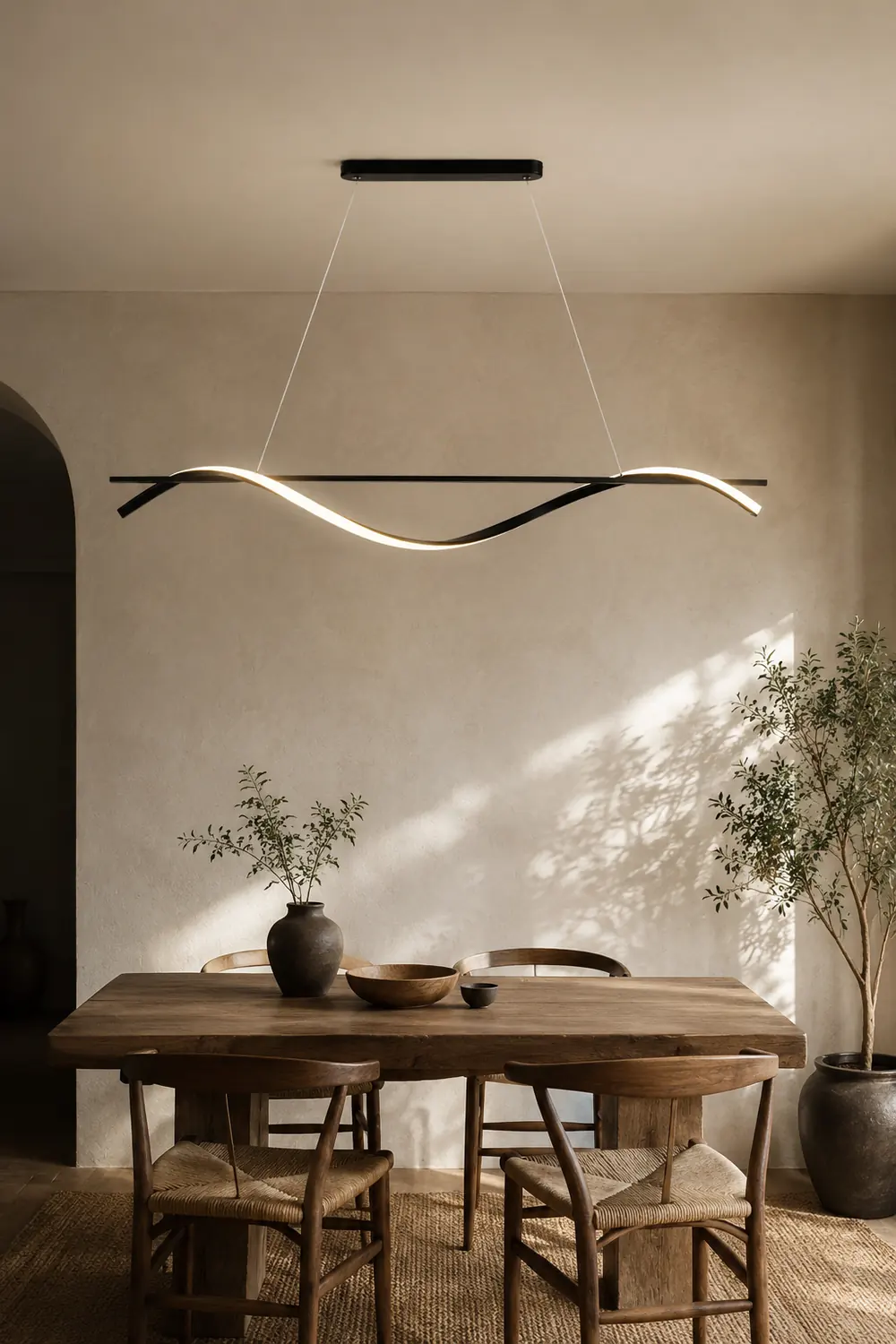 Black Wave Chandelier - Lumpaz