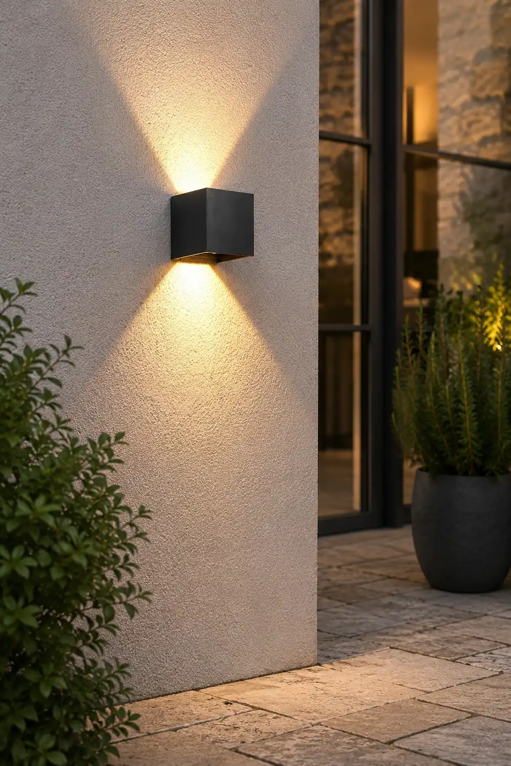 Square Waterproof Up Down Lighting Adjustable Modern Exterior Lights - Lumpaz