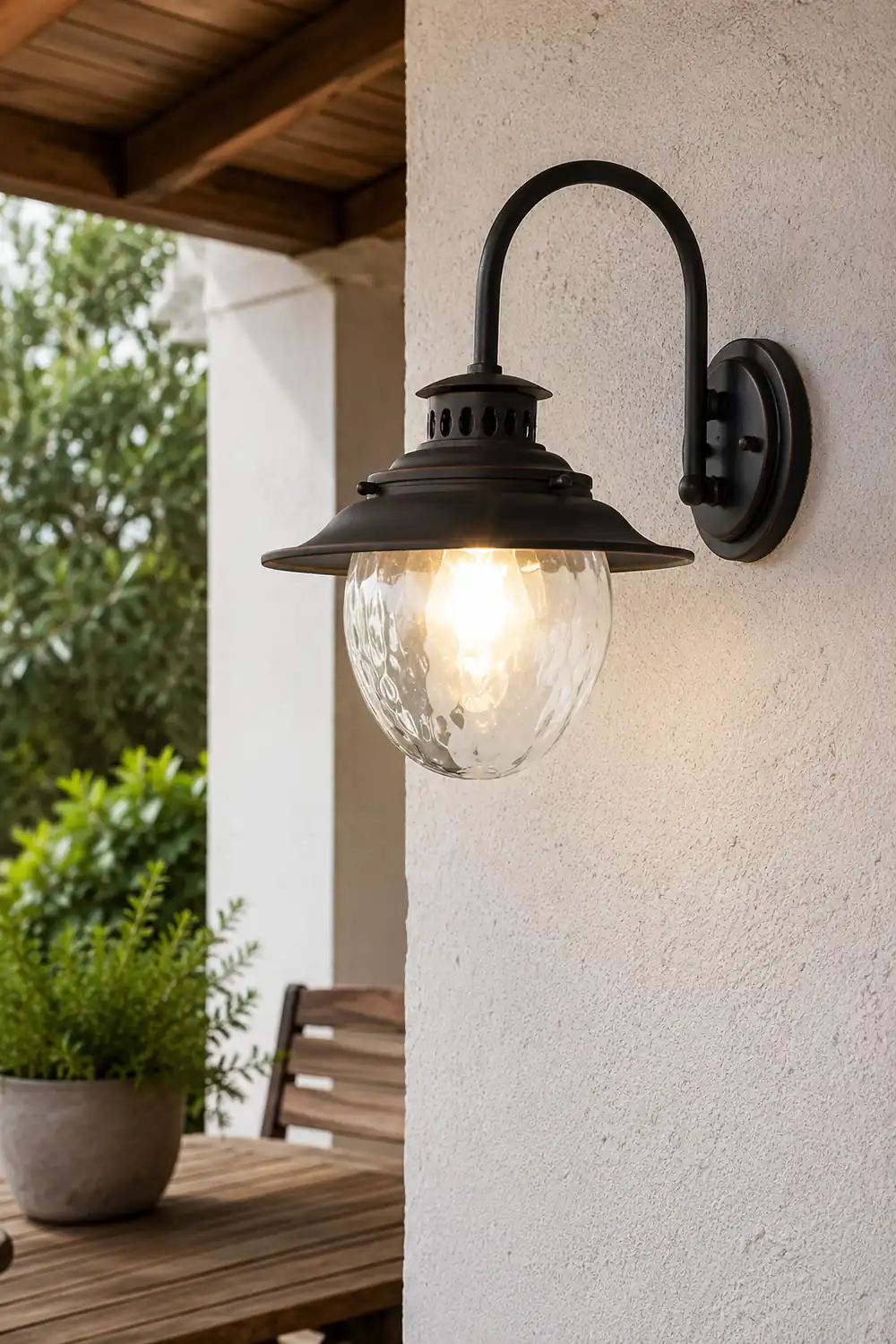 Creative Glass Metal LED Waterproof Modern Outdoor Wall Lamp Wall Sconce Lighting - Lumpaz