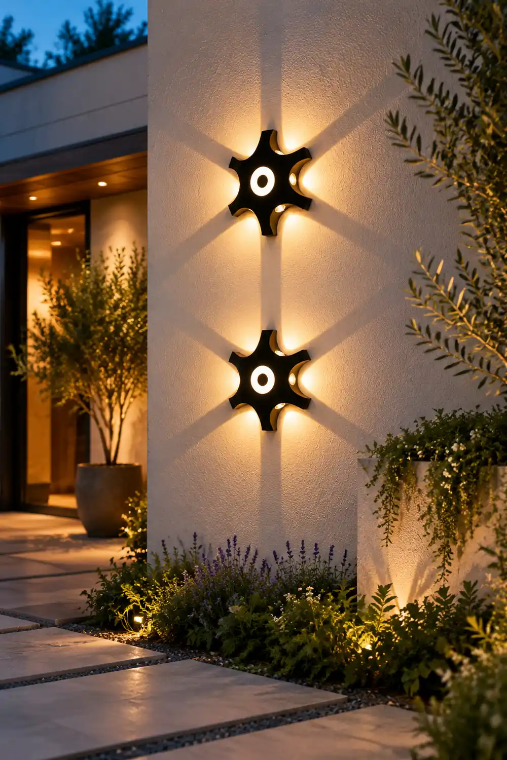 Flower Shaped LED Waterproof Nordic Wall Washer Lights Wall Sconces Lighting - Lumpaz