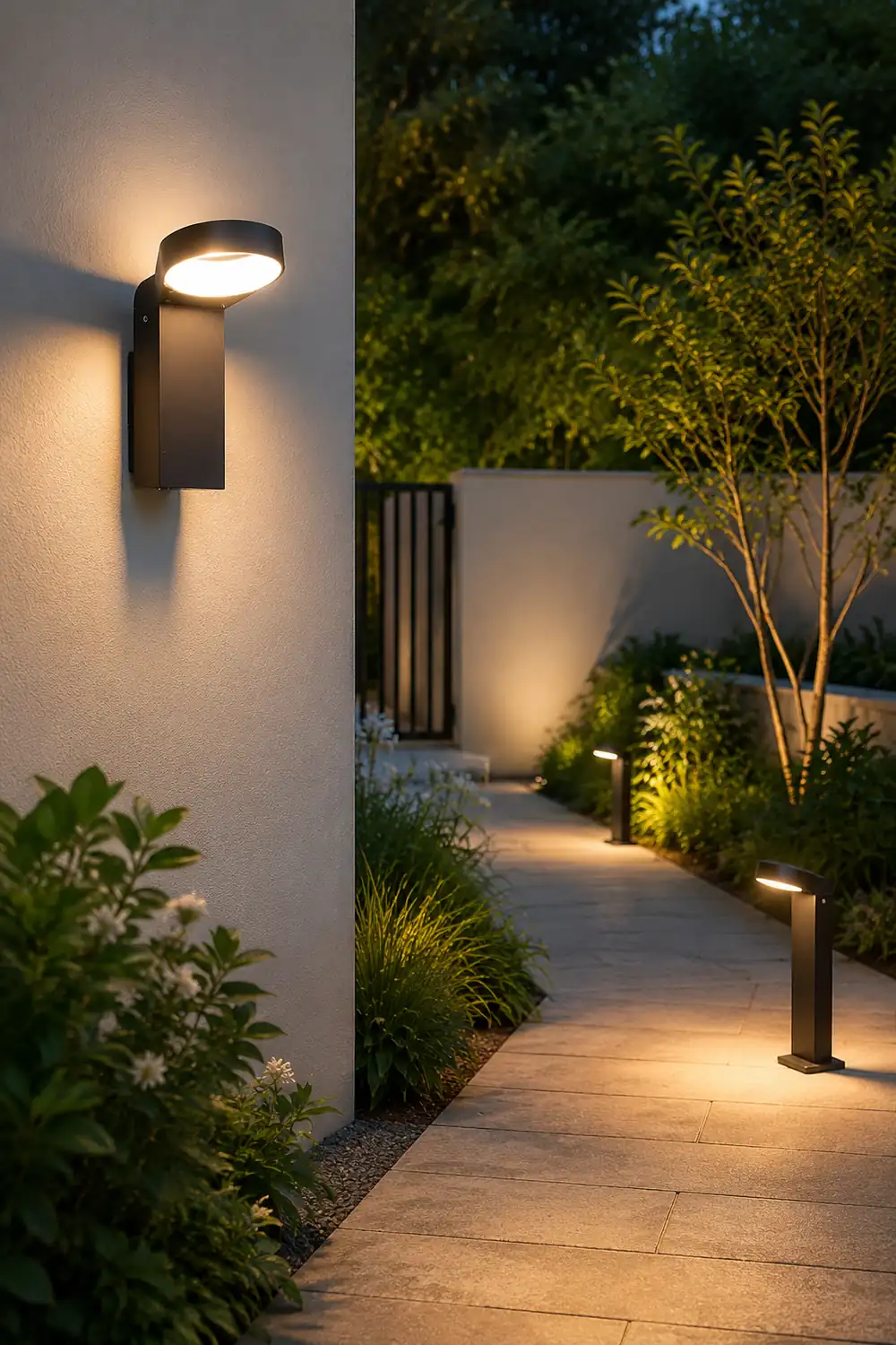 Spoon-shaped Waterproof 18W LED Black Modern Wall Lamp Pathway Lights - Lumpaz
