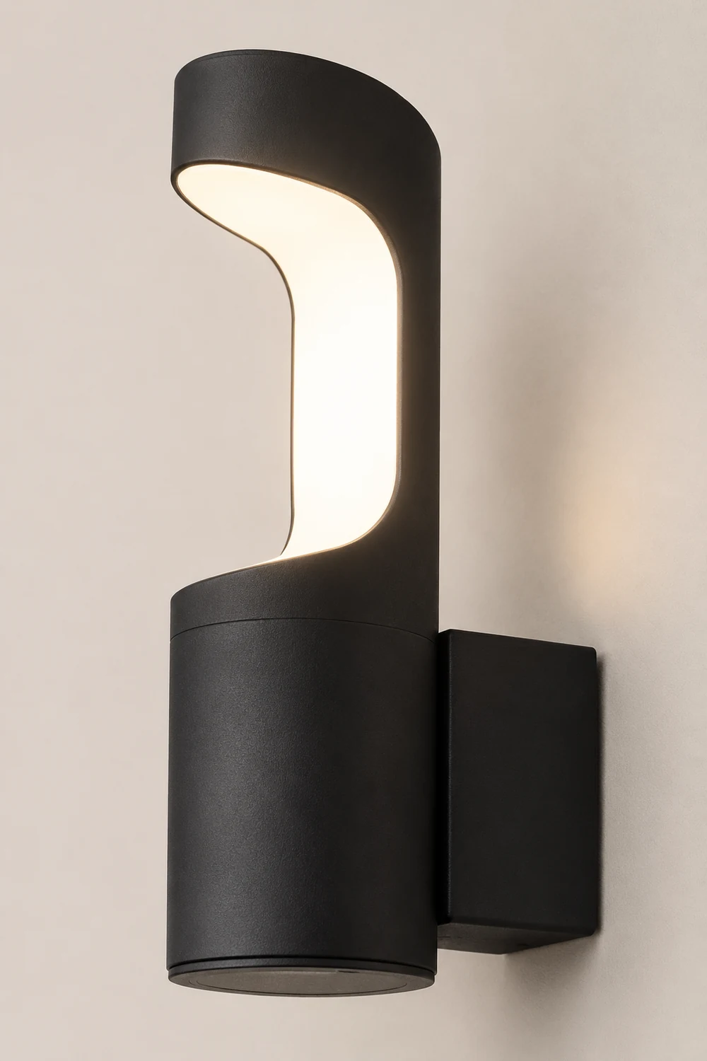 Creative LED Waterproof Black Modern Outdoor Wall Lamp Exterior Lights - Lumpaz