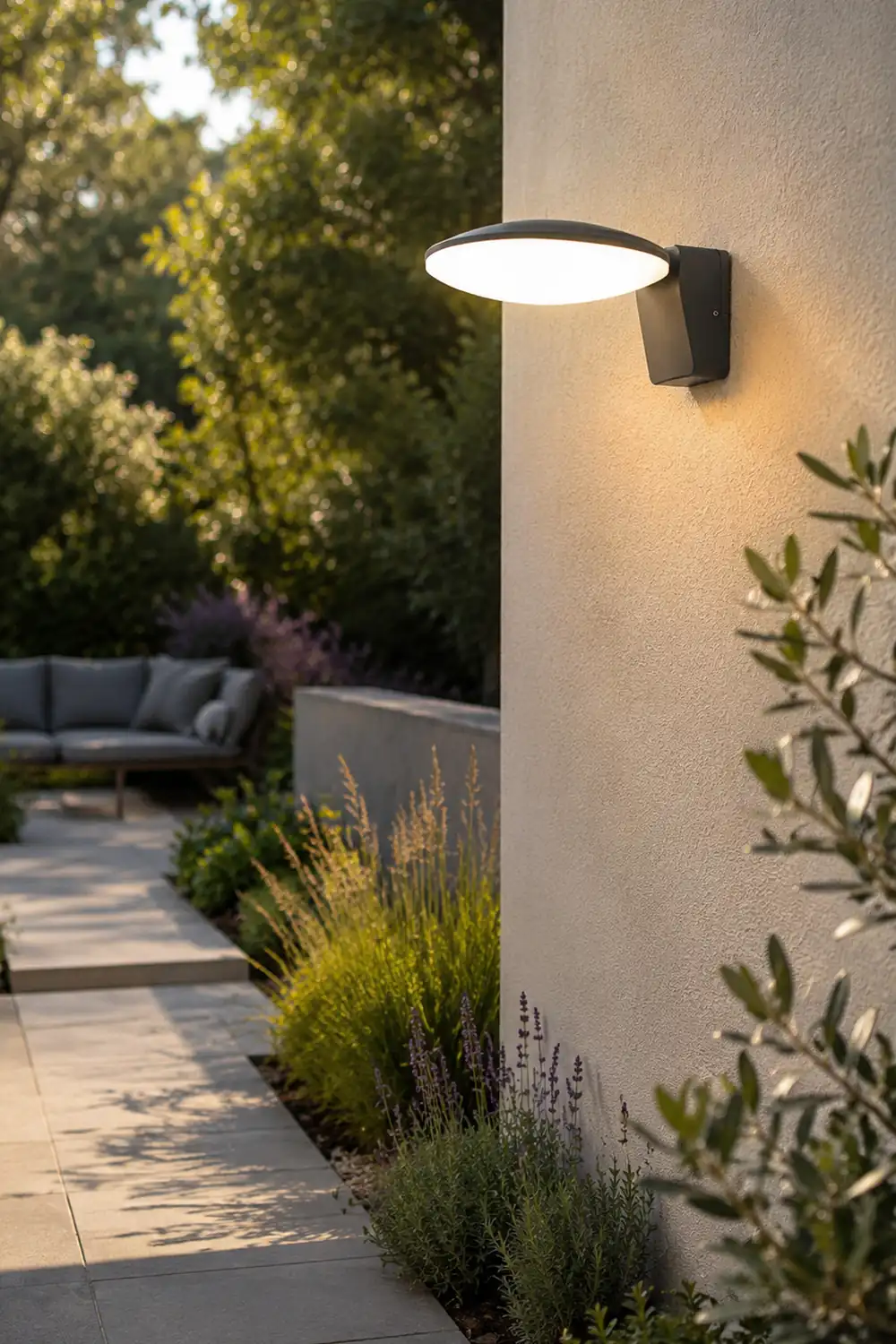 Waterproof Modern Simple Outdoor Solar LED Wall Light for Terrace Balcony - Lumpaz