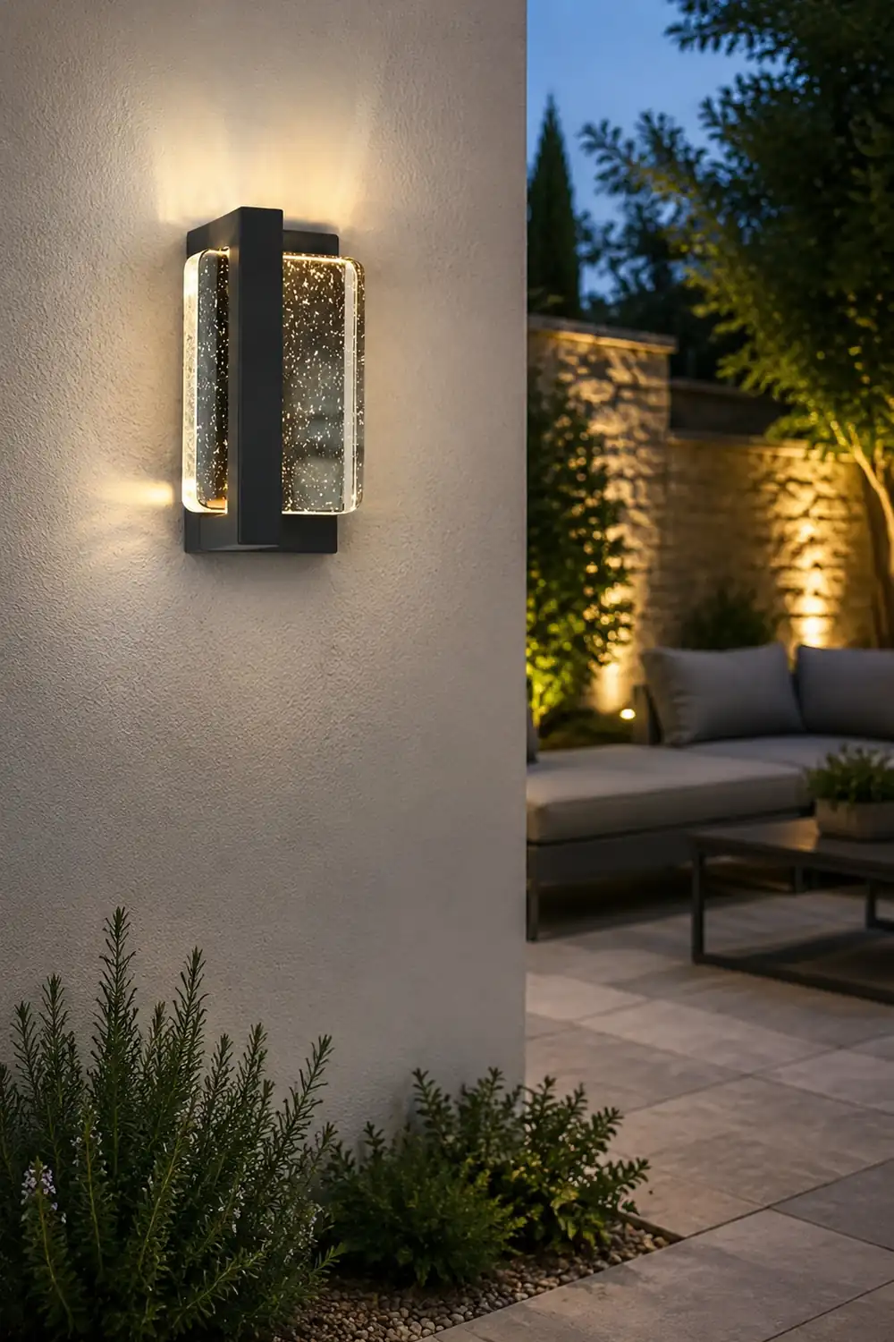 Creative Crystal Waterproof Modern Outdoor Wall Lamp Wall Sconce Lighting - Lumpaz